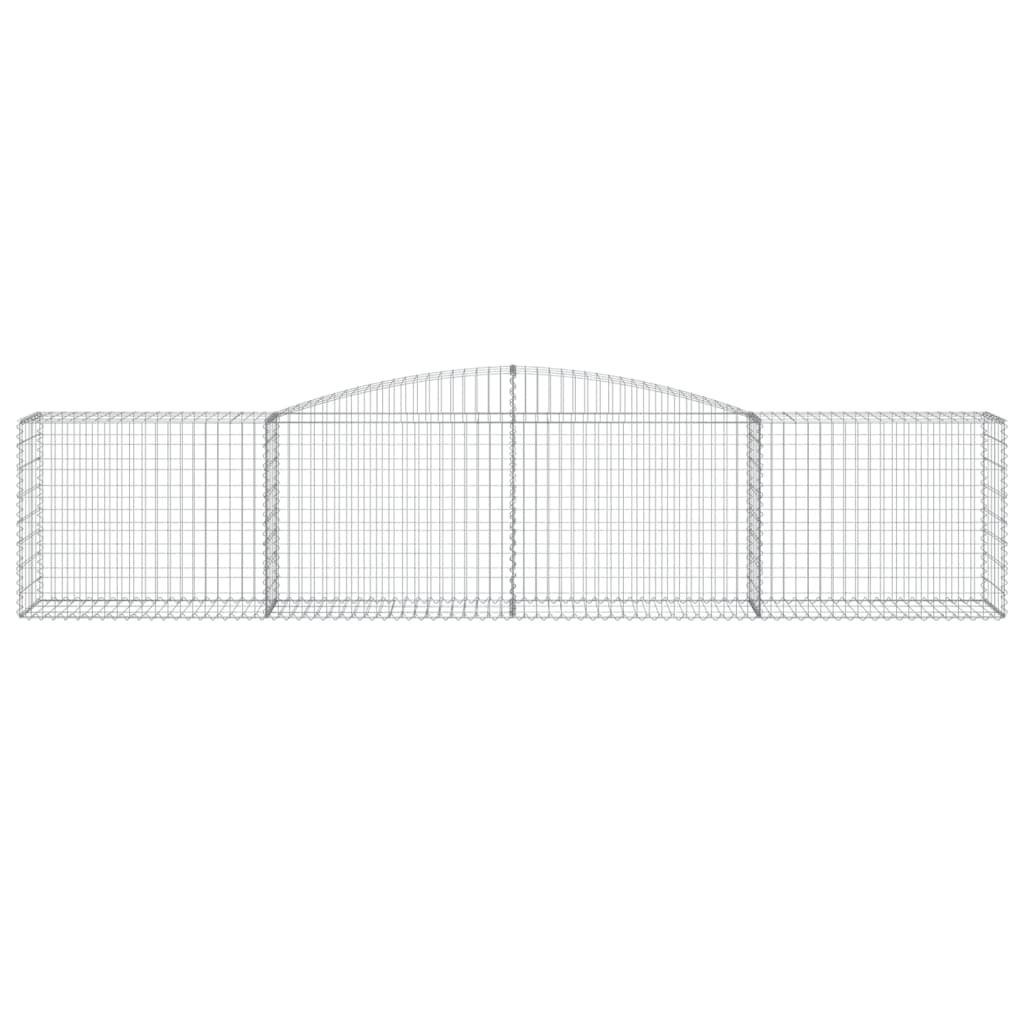 vidaXL Blumentopf Gabionen mit Hochbogen 5 Stk. 400x50x80/100cm Verzinktes Eisen (5 St)