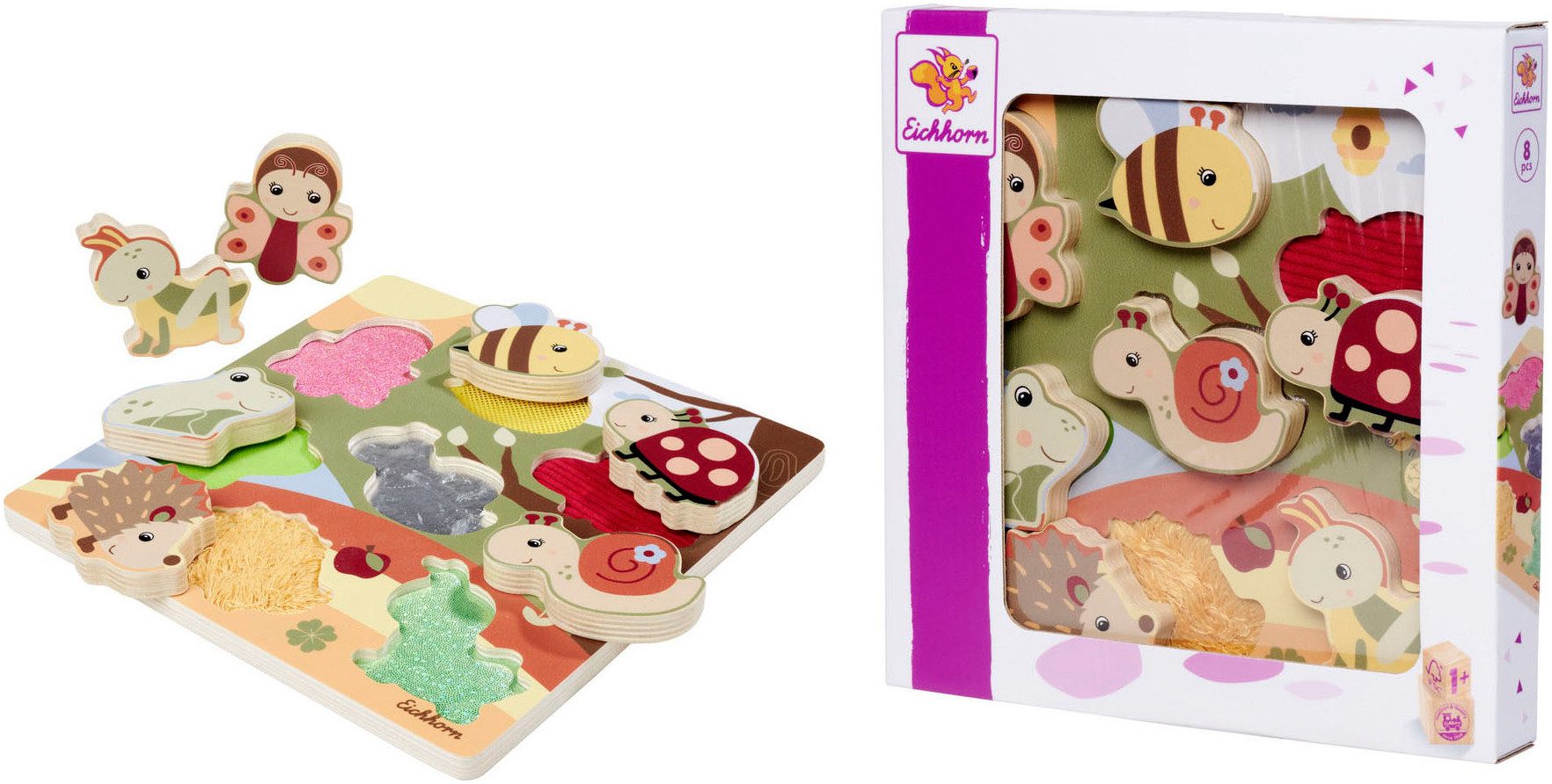 Eichhorn Steckpuzzle Fühlpuzzle mit Stoff, 7 günstig online kaufen