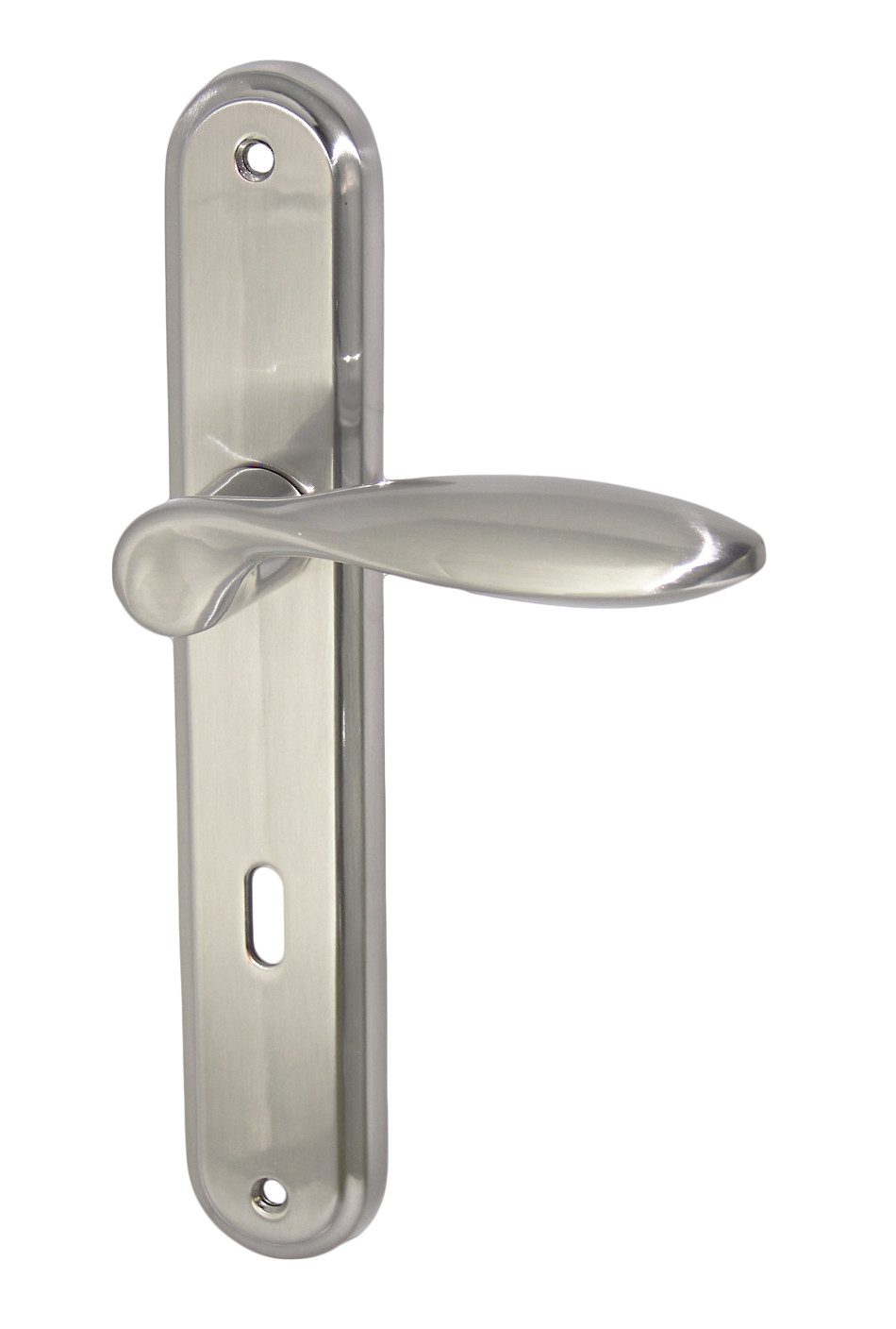 Türbeschlag Türbeschlag 1384-G LS Drückergarnitur, Festdrehbar gelagert mit Rückholfeder zur Schlossentlastung