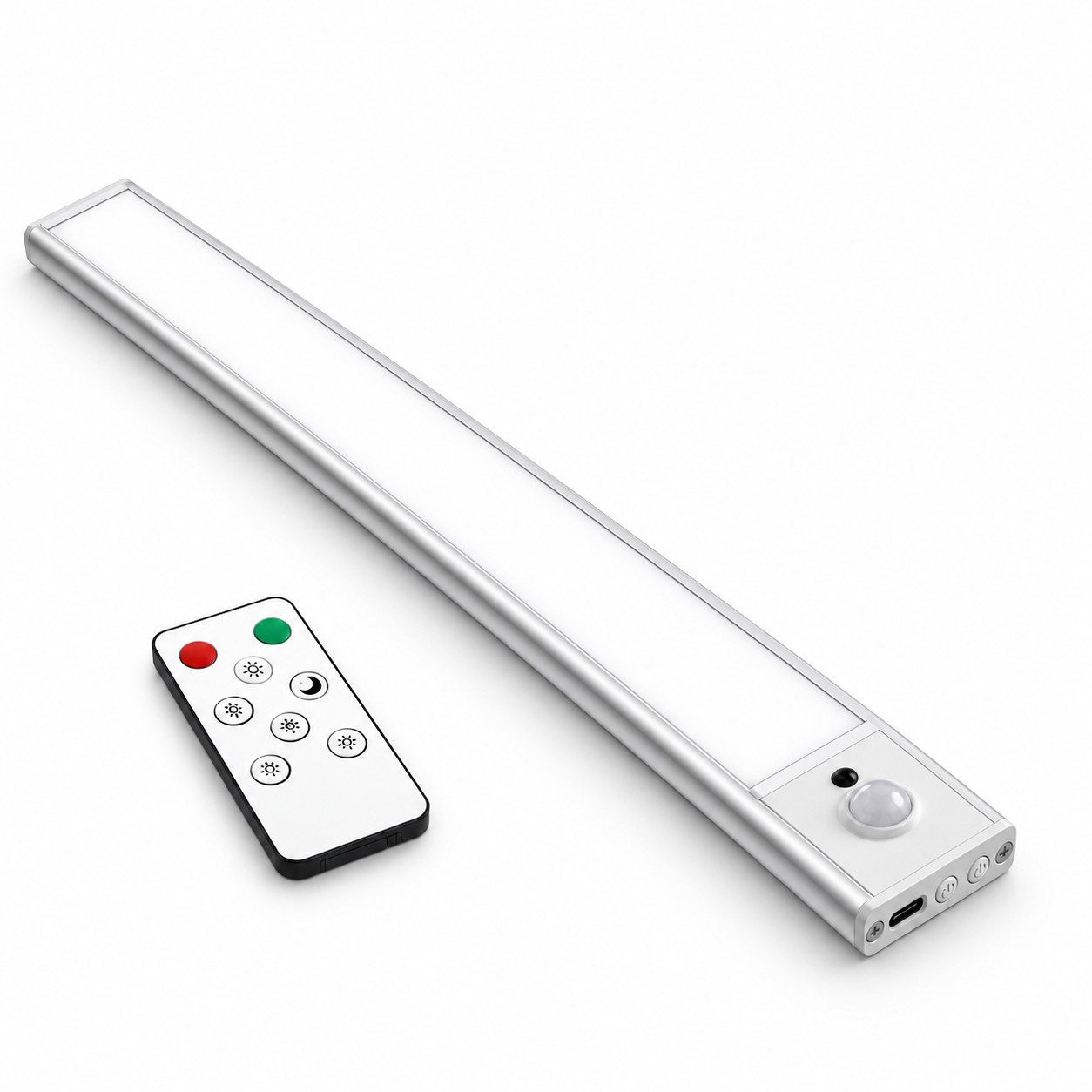 Lisabonde LED Lichtleiste 50 cm, LED fest integriert, warmweiß, neutralweiß, kaltweiß, mit Bewegungsmelder, Akku & Fernbedienung