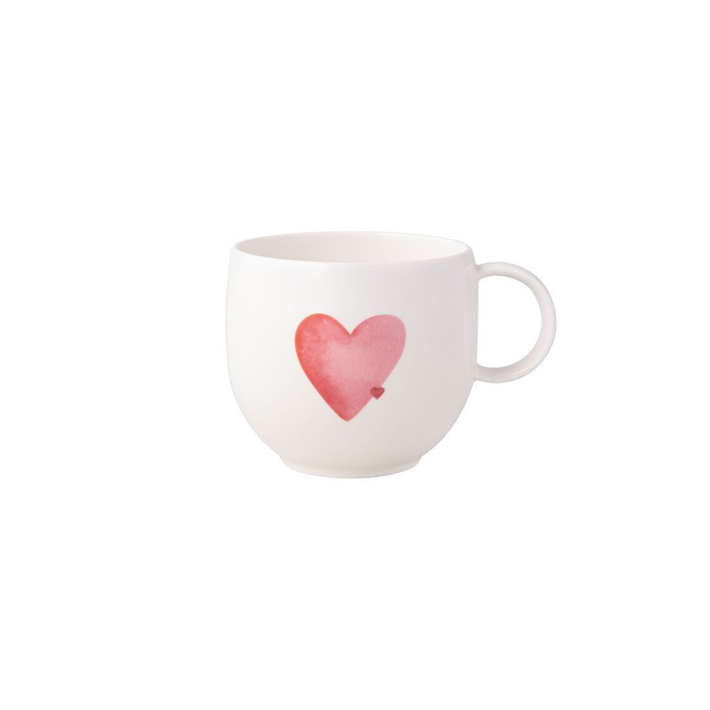 like. by Villeroy & Boch Tasse With Love Henkelbecher Sending Love 290 ml, 1-tlg., Porzellan, Premium Porcelain, 1 Stck, mikrowellensicher,spülmaschinenfest, Made i