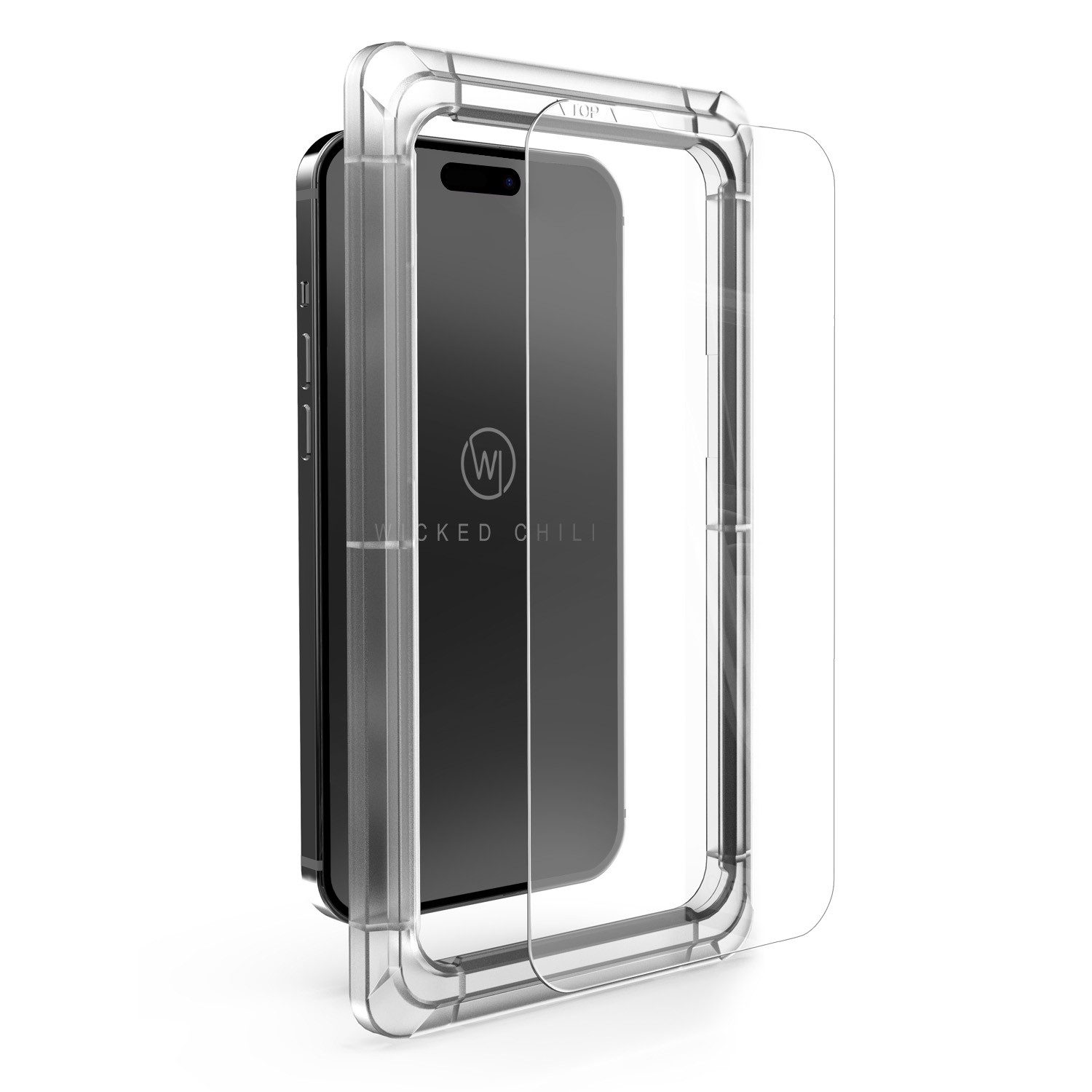 Wicked Chili Schutzfolie 3x Displayschutz für iPhone 14 Pro Max und 14 Plus, (3er Set, 3-St., Dust-Absorber), Einfache Installation / Mit Positionierhilfe / 100% Transparent / Auch