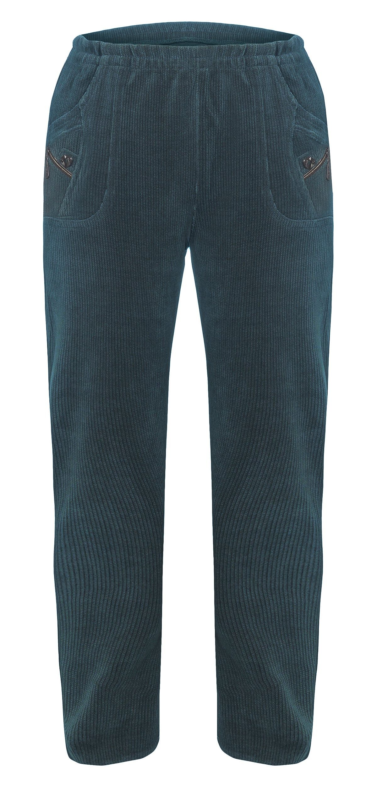 Cherry Berry Cordhose Damen Cordhose Kurzgröße Stoffhose bqueme Schlupfhose Übergangshose Kurzgröße, elastischer Bund, Unifarben