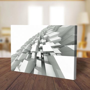 wandmotiv24 Leinwandbild 3D-Hintergrund mit quadratischen Strukturen, 3D Motive (1 St), Wandbild, Wanddeko, Leinwandbilder in versch. Größen