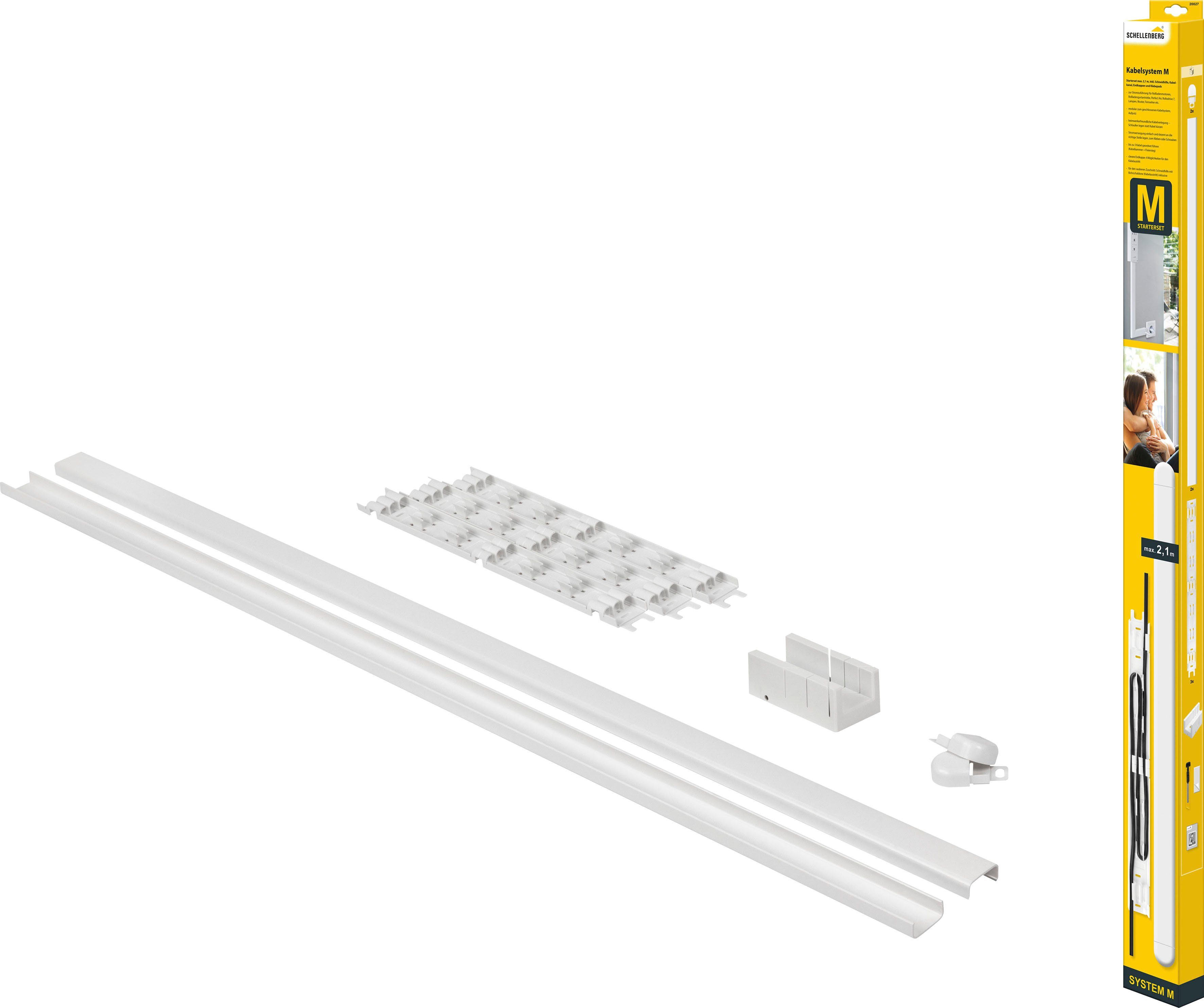 SCHELLENBERG Kabelkanal System M Starterset, für Aufpputz, 2,1 m