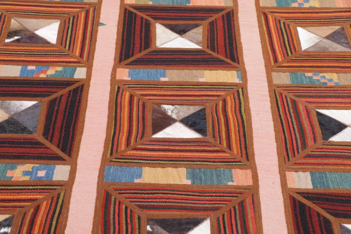 Orientteppich Kelim Patchwork 148x193 Handgewebter / rechteckig, mm Orientteppich Höhe: 4 Trading, Perserteppich, Nain