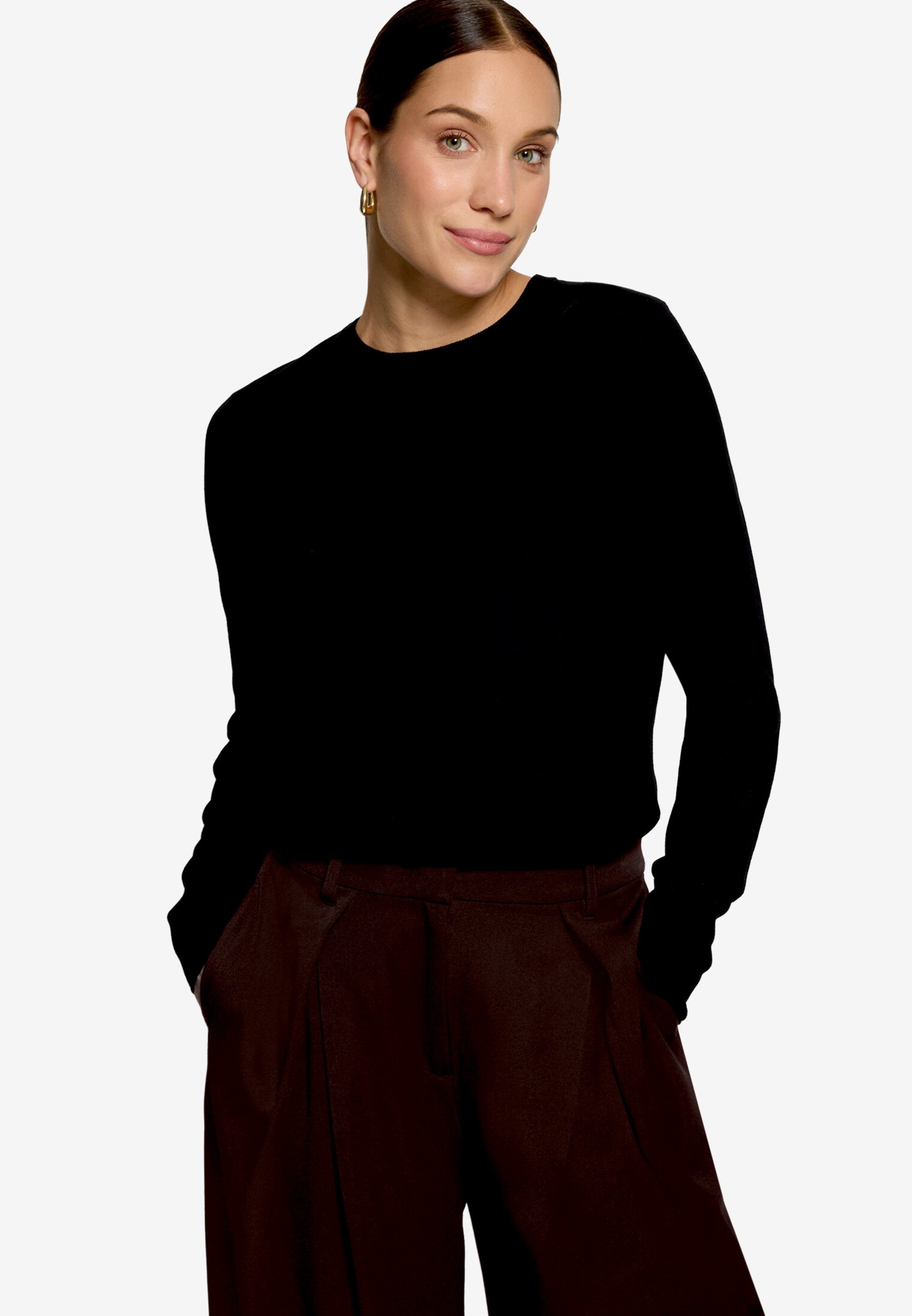 Zero Strickpullover mit Rundhalsausschnitt / Viskose