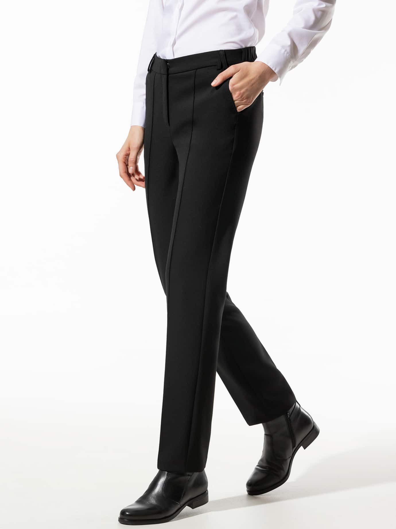 Walbusch Stoffhose Damen Premium Kofferhose knitterarm bügelfrei Regular Fit, bügelfrei