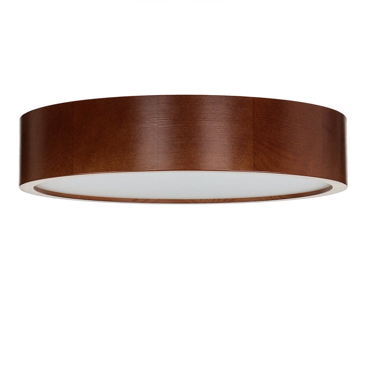 Licht-Erlebnisse Deckenleuchte ARBARO, ohne Leuchtmittel, Runde Deckenleuchte Holz Glas rustikal blendarm Wohnzimmer Flur Lampe