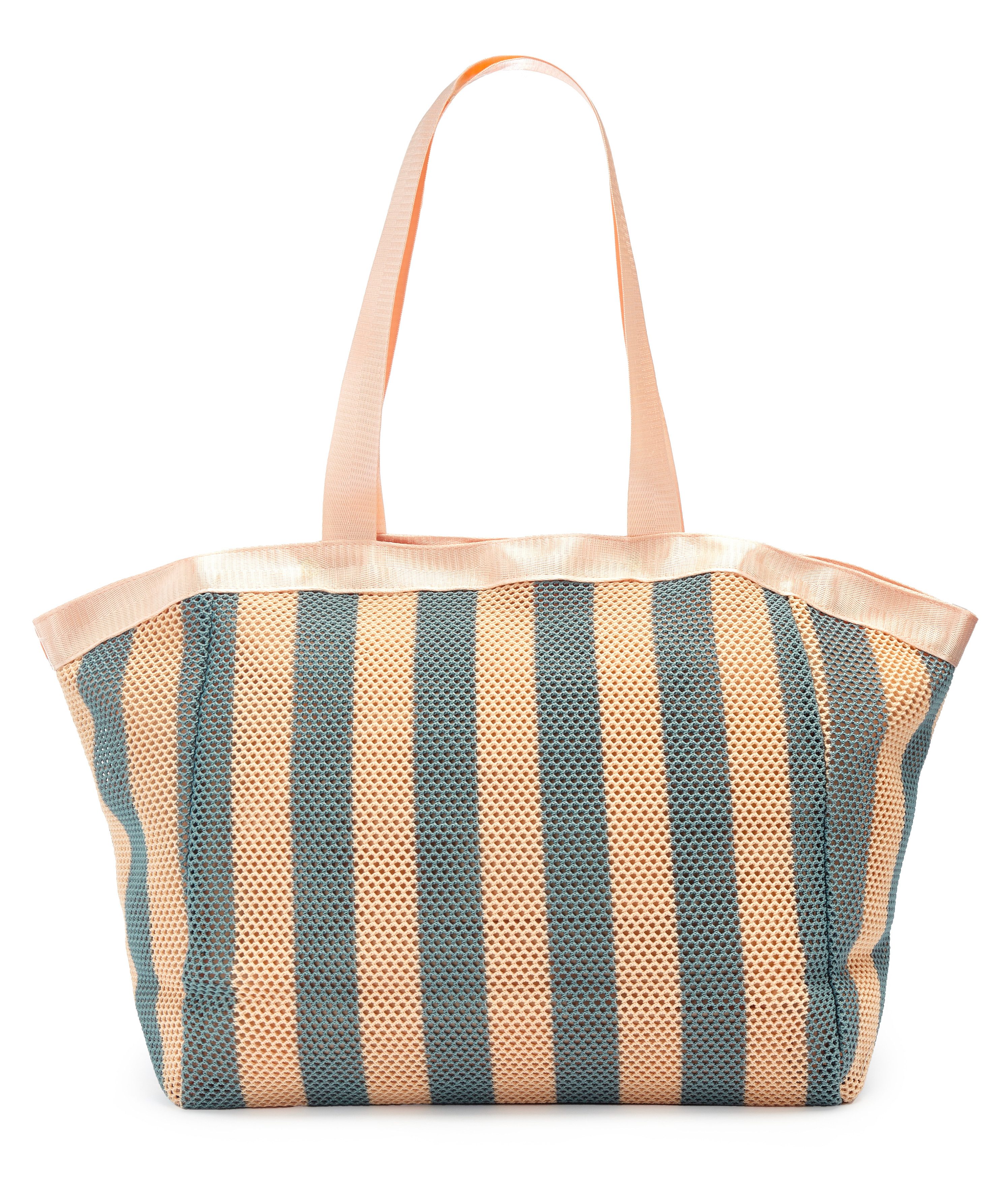 Elbsand Shopper Einkaufstasche,Schultertasche,Sommertasche,Wellnesstasche,Saunatasche, NEU Strandtasche, Badetasche aus modischem Mesh-Material VEGAN