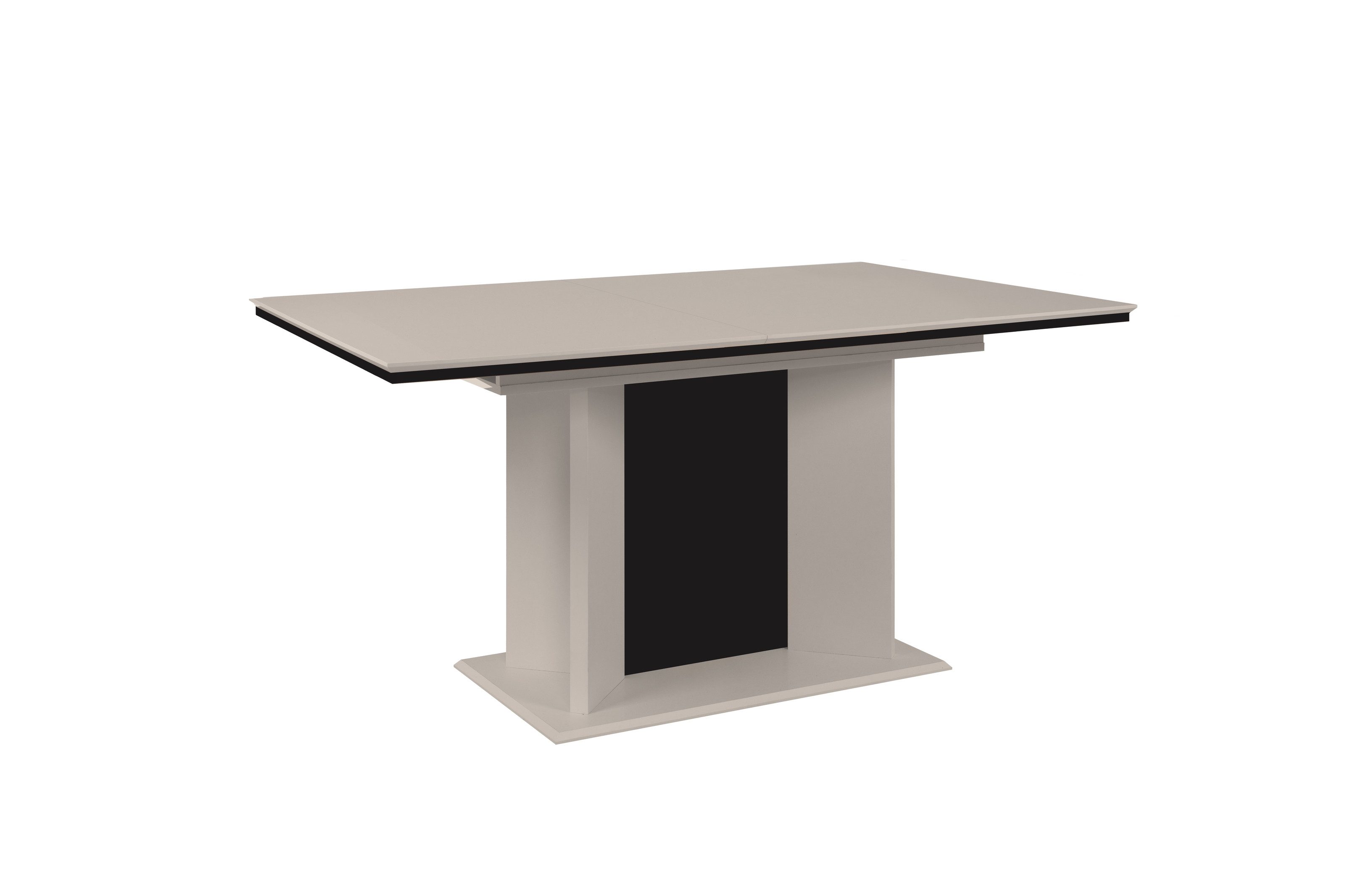 Finori Kulissentisch ausziehbar bis 200cm, Sand / Schwarz - 160/200x76x90cm (BxHxT)