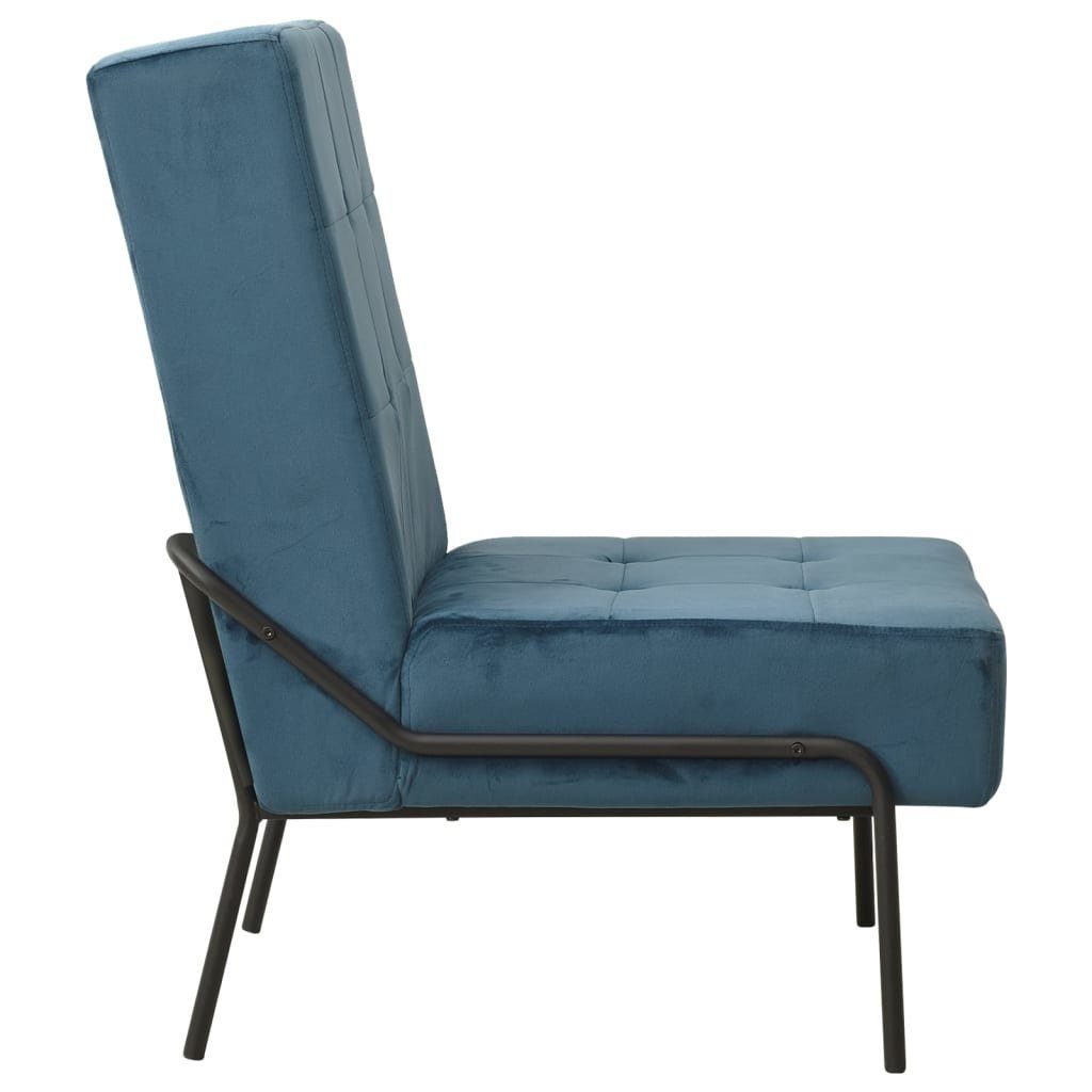 Samt Blau (1-St) vidaXL 65x79x87 Relaxstuhl cm Relaxsessel