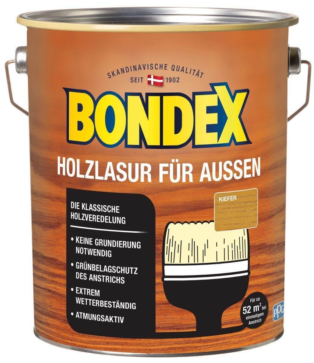 Bondex Holzschutzlasur Bondex Holzlasur für Außen, witterungsbeständig, 4 l, Kiefer