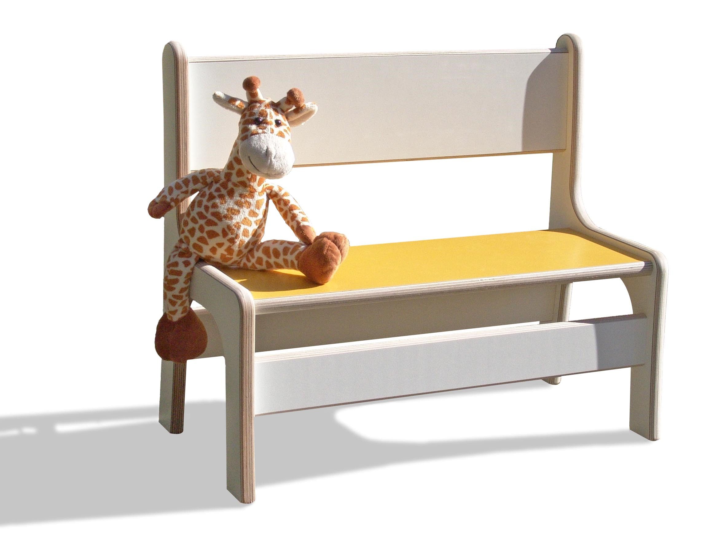 Sitzbank ELI Wendetisch/bank - Mini - Weiß mit bunter Sitzfläche