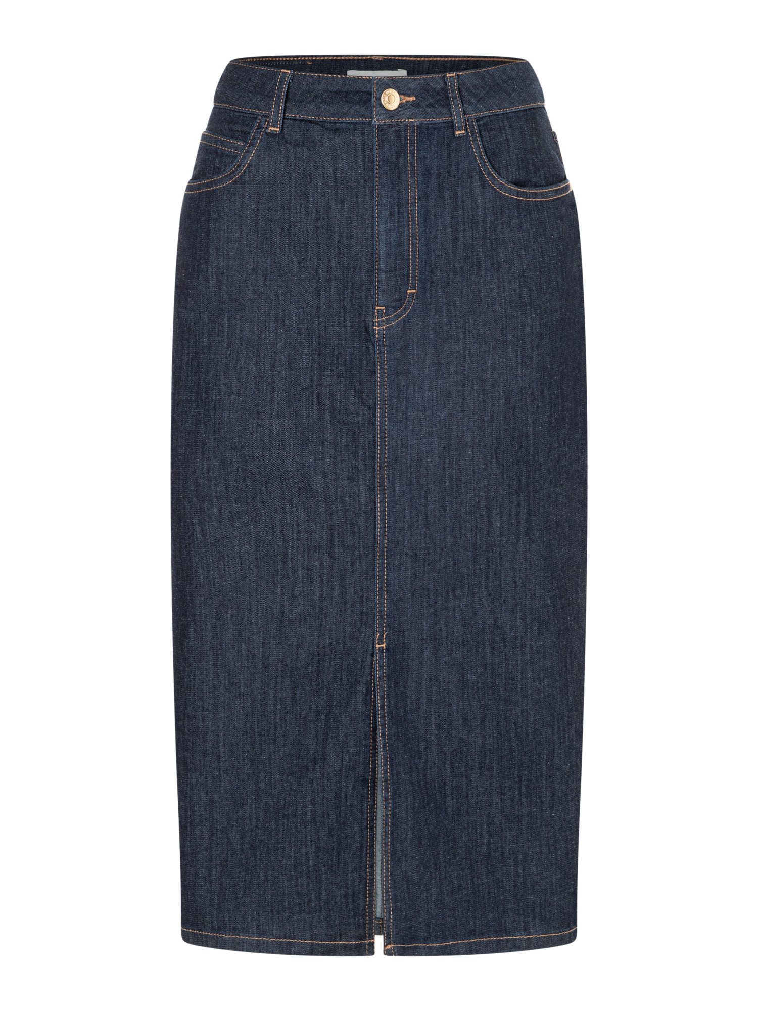 MORE&MORE Midirock schmaler Midi-Jeansrock