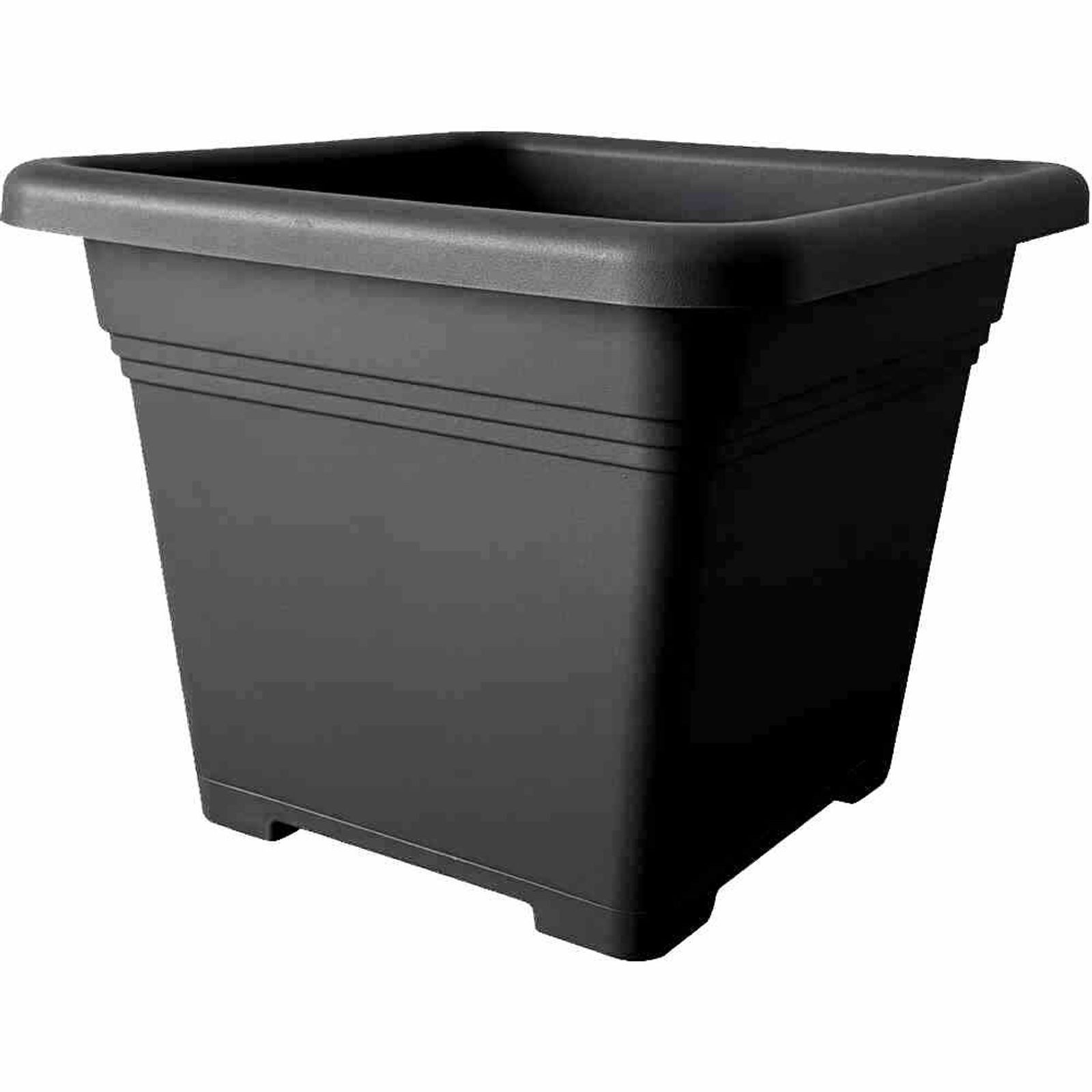 Siena Garden Pflanzkübel Pflanzgefäß ECO Quadro 19 cm schwarz Kunststoffgefäß m Bodenlöchern