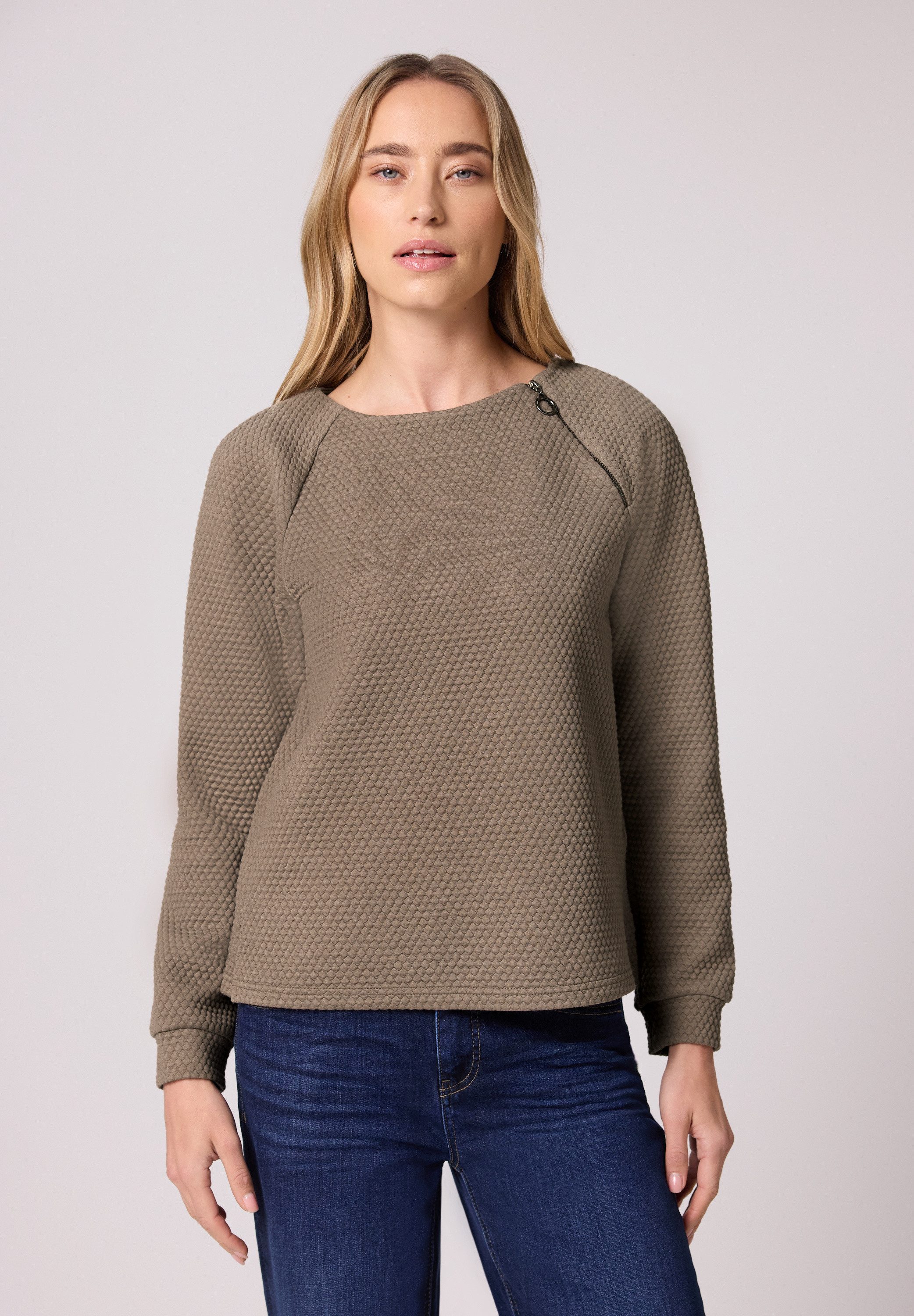 STREET ONE Langarmshirt mit U-Boot-Ausschnitt
