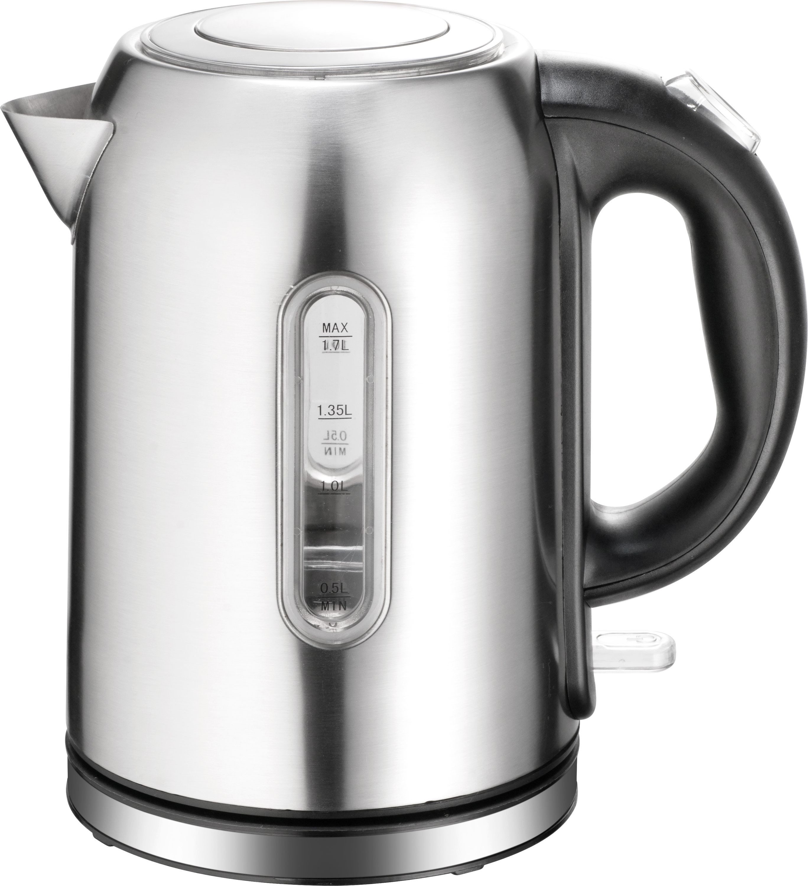 B&S Wasserkocher Wasserkocher Edelstahl 1,7 L - 2200 Watt - 360 Grad Drehung, 1.7 l