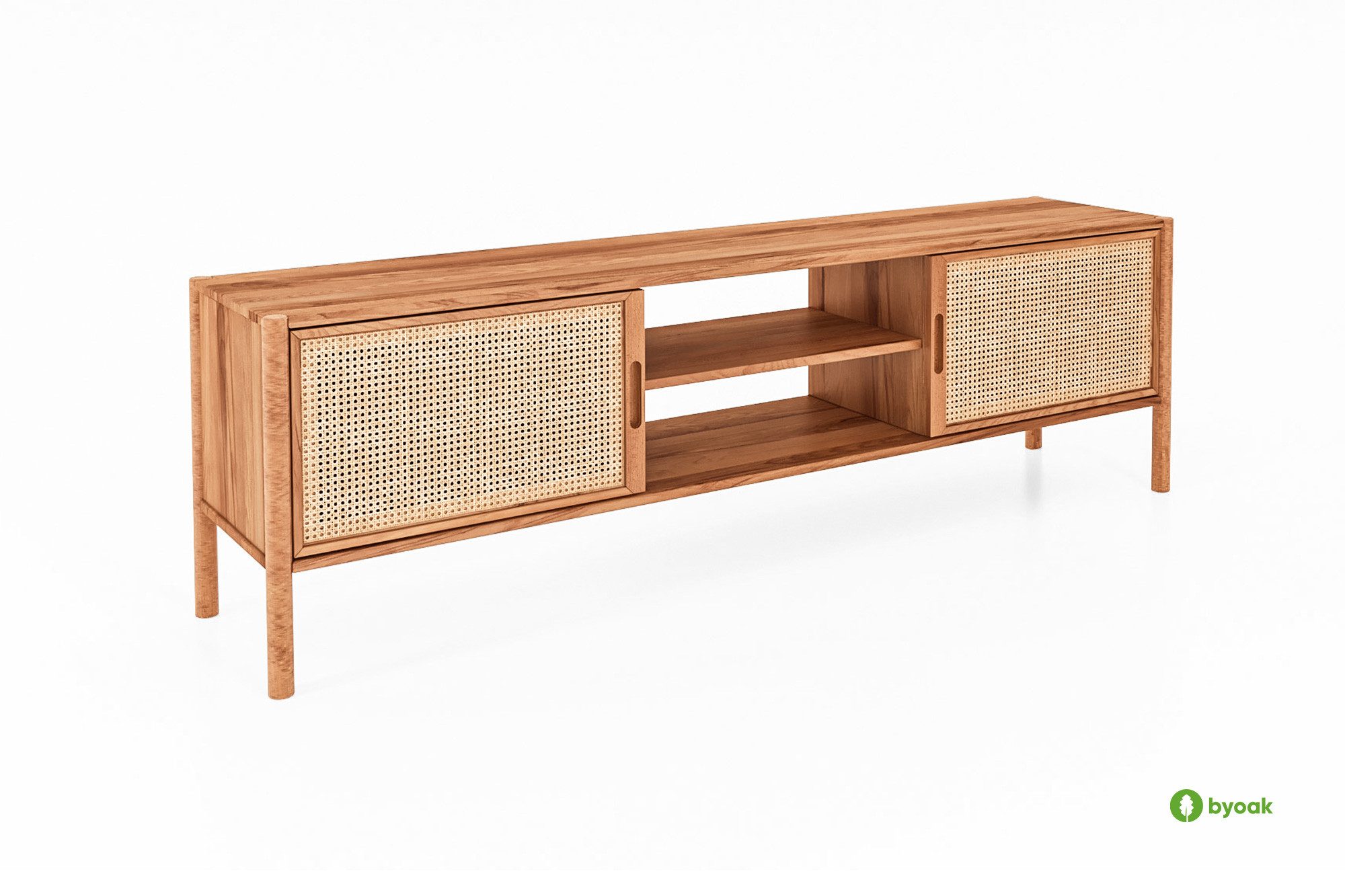 byoak TV-Schrank POLA aus Massivholz, Naturgeölt