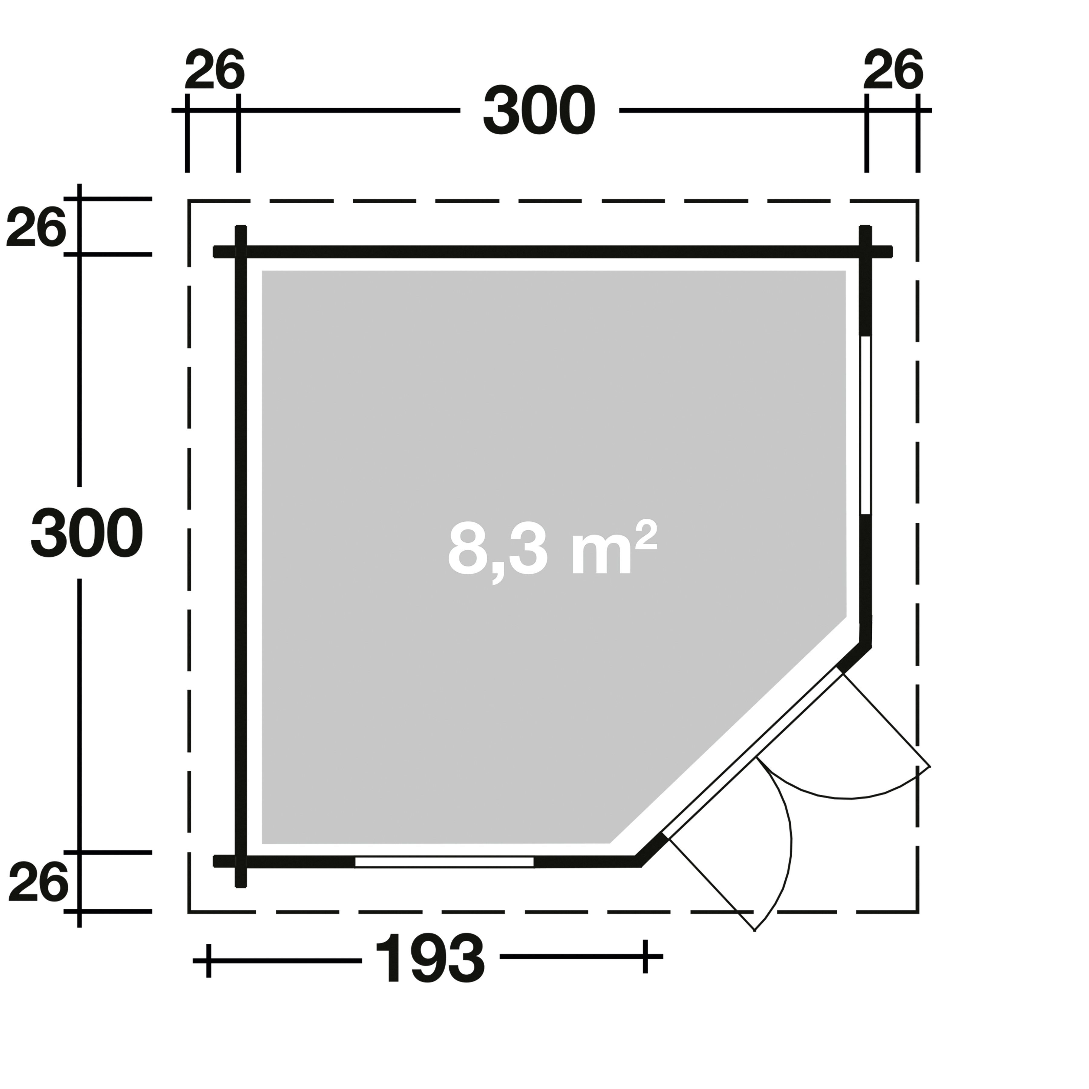 Wolff Gartenhaus »Katrin 44-A«, BxT: 352x352 cm, Set ...