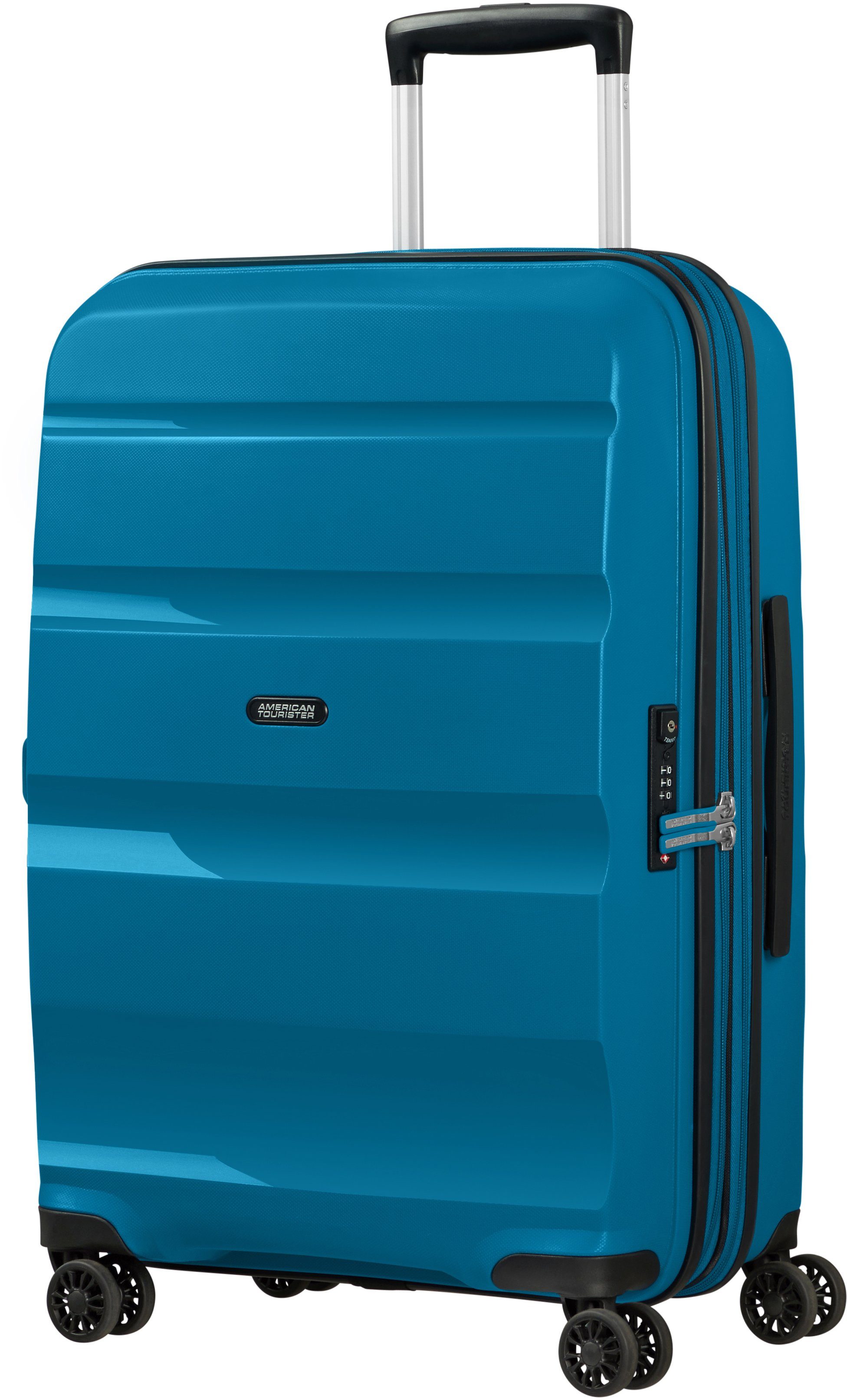 66 Seaport Volumenerweiterung Blue Bon cm, Air Tourister® 4 Hartschalen-Trolley DLX, mit American Rollen,