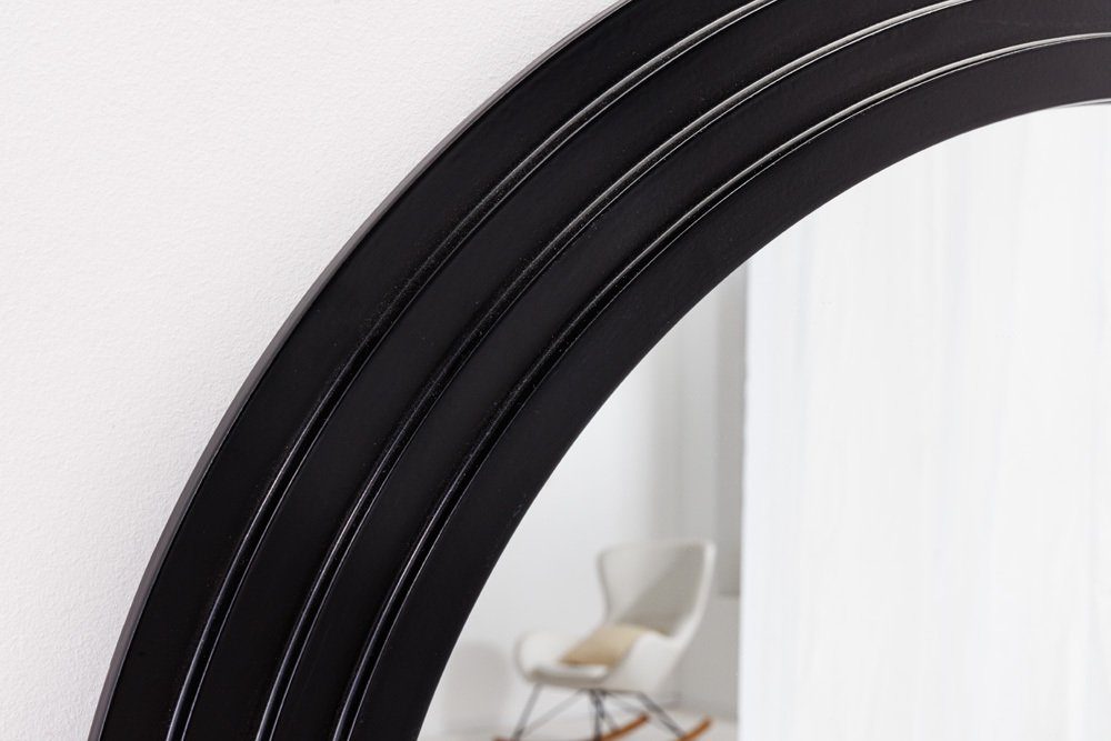 riess-ambiente Spiegel ART DECO 160cm schwarz (Einzelartikel, 1-St), Flur · Kunststoff · Rahmen · Rundbogen · Ganzkörper · Groß · Modern