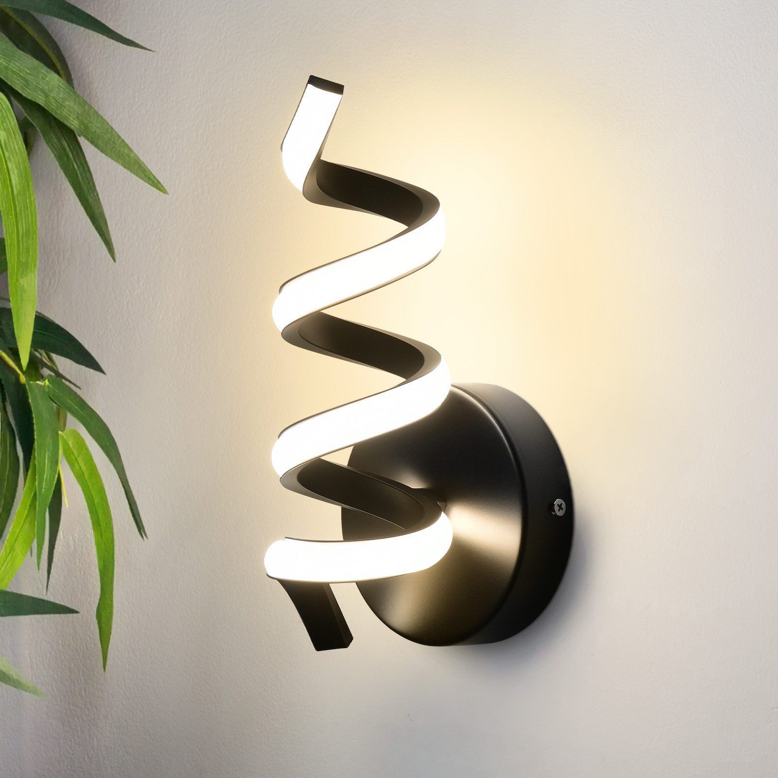 Nettlife LED Wandleuchte Innen Schwarz/Weiß Modern günstig online kaufen