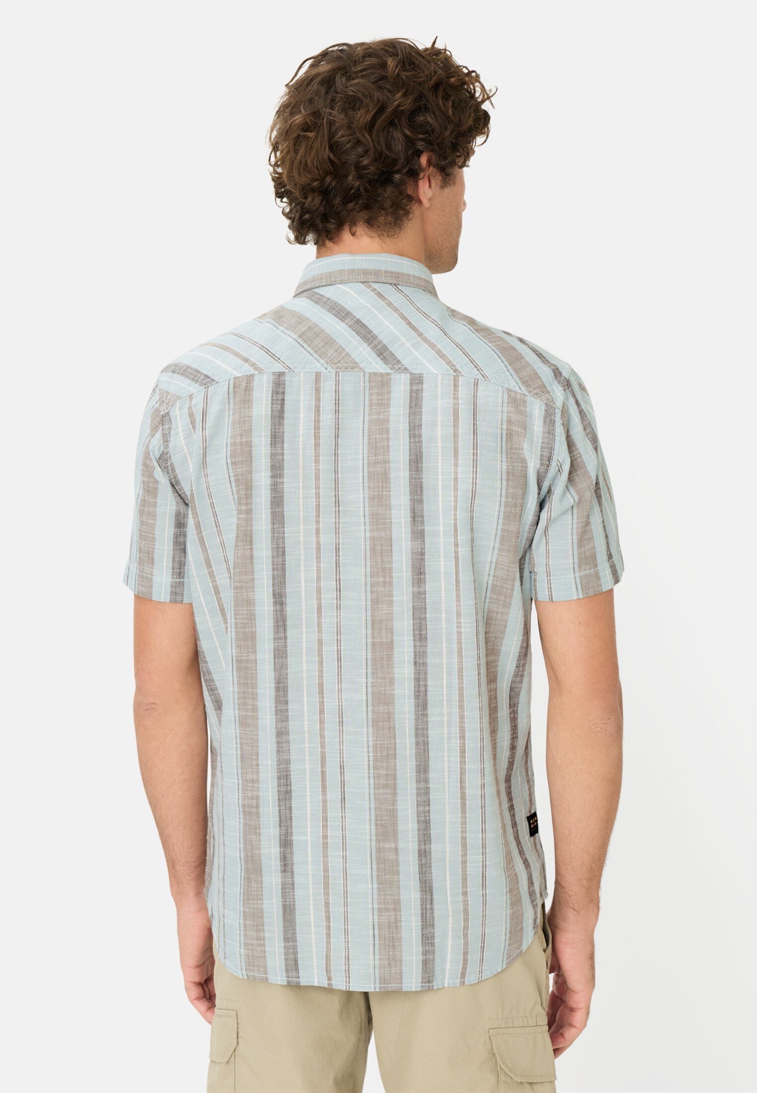 camel active Kurzarmhemd Karohemd aus reiner Baumwolle Kurzarm Button-Down günstig online kaufen
