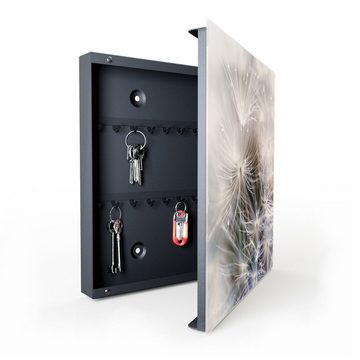 Primedeco Schlüsselkasten Magnetpinnwand und Memoboard mit Glasfront Motiv Pusteblume von Nah (1 St)