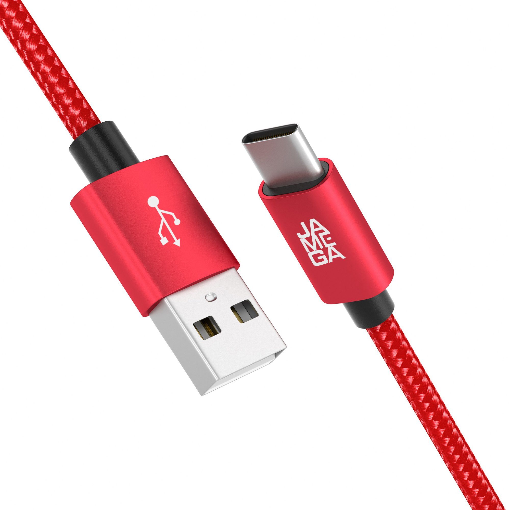 JAMEGA USB-C Datenkabel Ladekabel für Samsung Apple iPhone Huawei Xiaomi uvm. USB-Kabel, (200 cm)