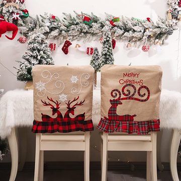 Stuhlhusse 3 Stück Weihnachten Stuhlrücken Bezüge Für Esstisch Stühle Dekoration, Juoungle