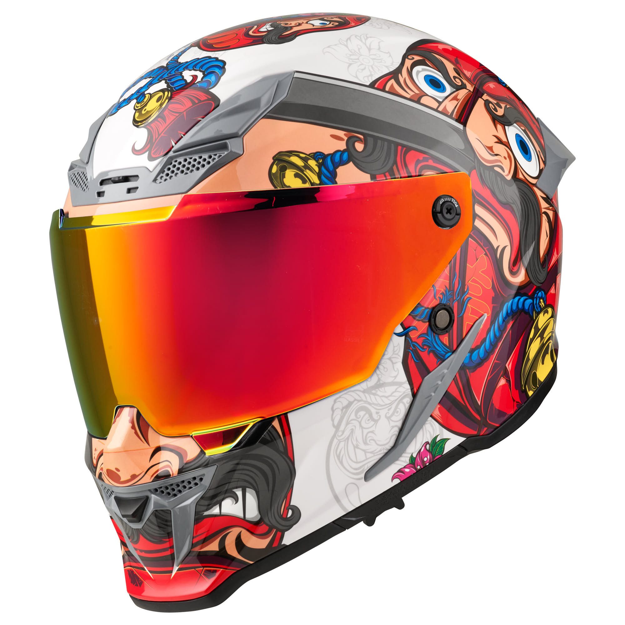 Bogotto Motorradhelm Blade Luck Helm, Notfallsystem-polsterung (eqrs),geeignet Für Brillenträger,vorber