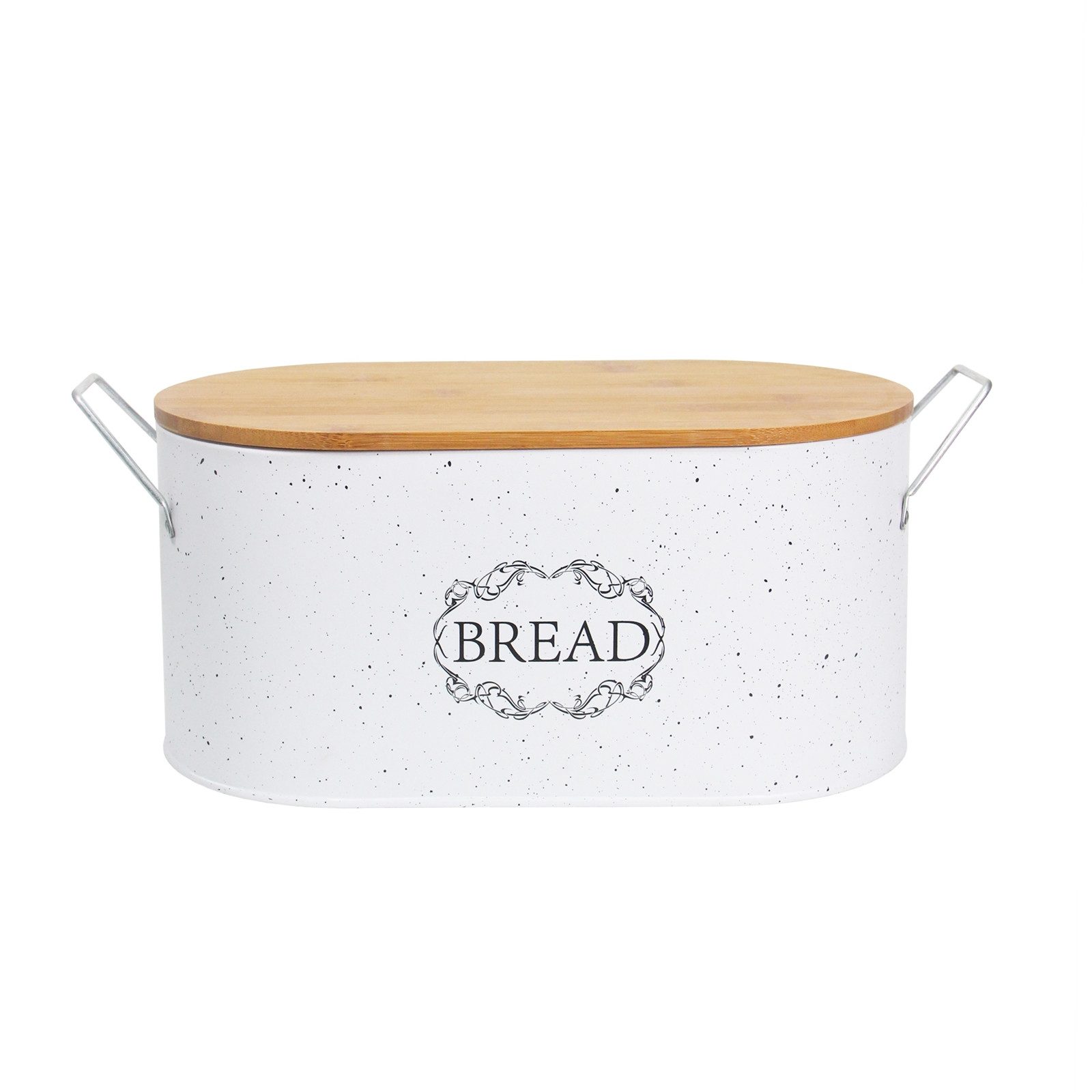 Neuetischkultur Brotkasten Brotkasten Vorratsdosen 4er-Set Landhaus Weiß, Eisen, (Set, 4-tlg., 1 Brotkasten, 3 Vorratsdosen), Metall Kaffeedose Teedose Zuckerdose