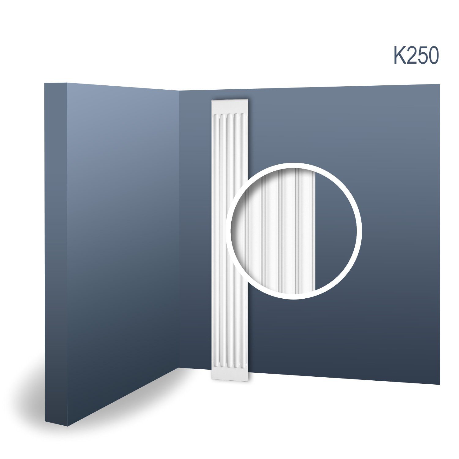 Orac Decor Wanddekoobjekt K250 (Pilaster Schaft, 1 St., Pilaster, Zierelement, Wanddekor, Schmuckelement), weiß, vorgrundiert, Stil: Zeitlos / Klassisch | Wandobjekte