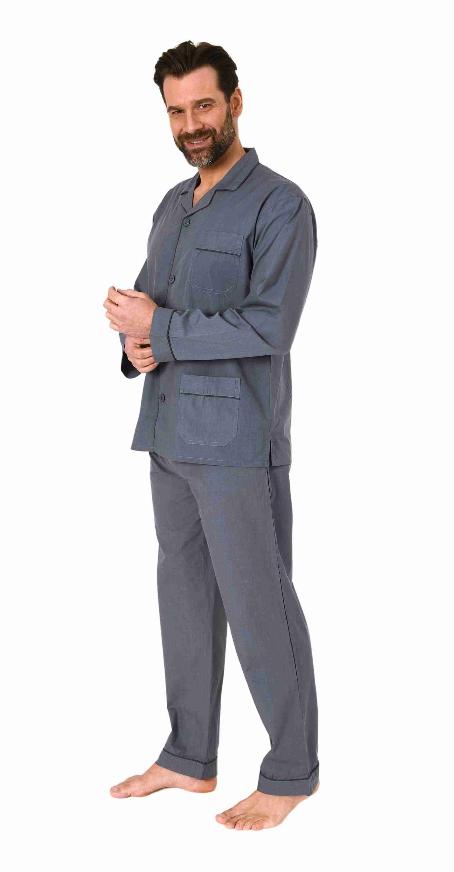 Normann Pyjama Herren Schlafanzug lang Pyjama günstig online kaufen