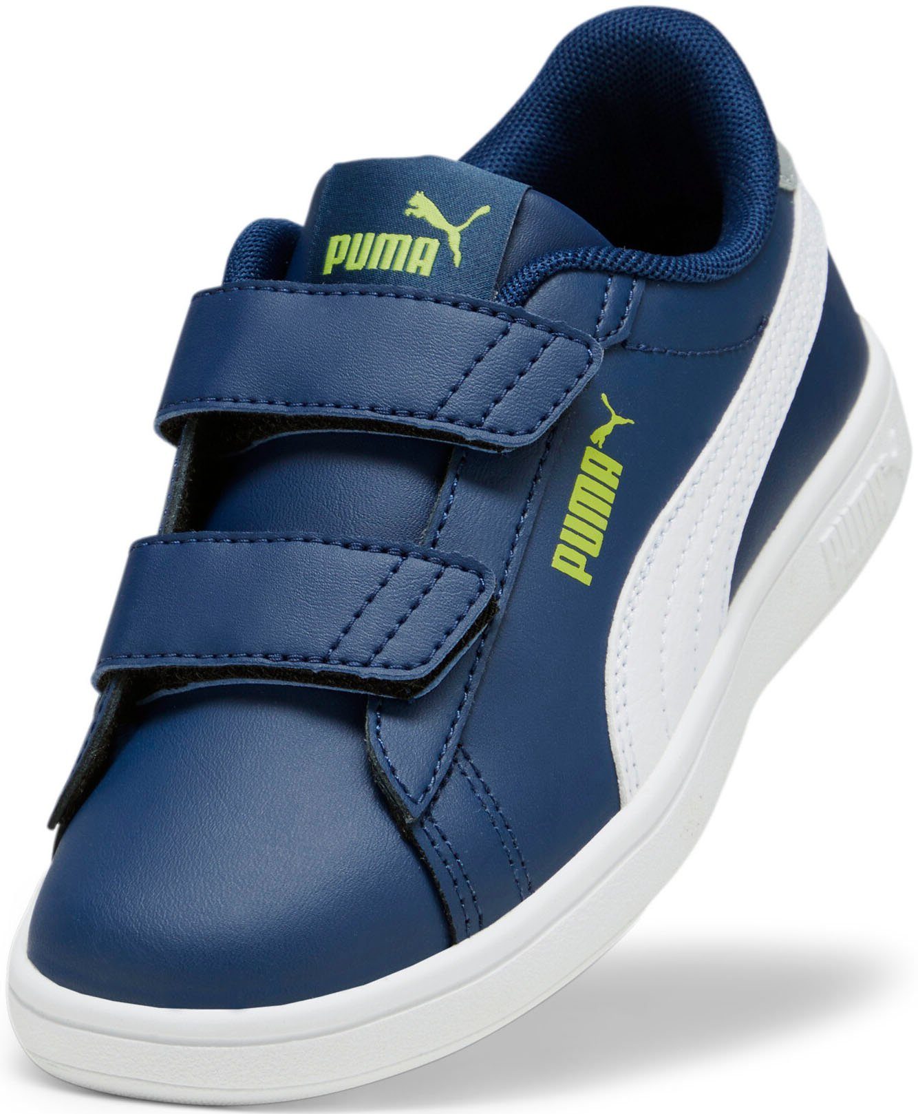 3.0 Sneaker L Gray PS Smash-Cool V Mid PUMA Persian SMASH Blue-PUMA mit White-Lime Klettverschluss