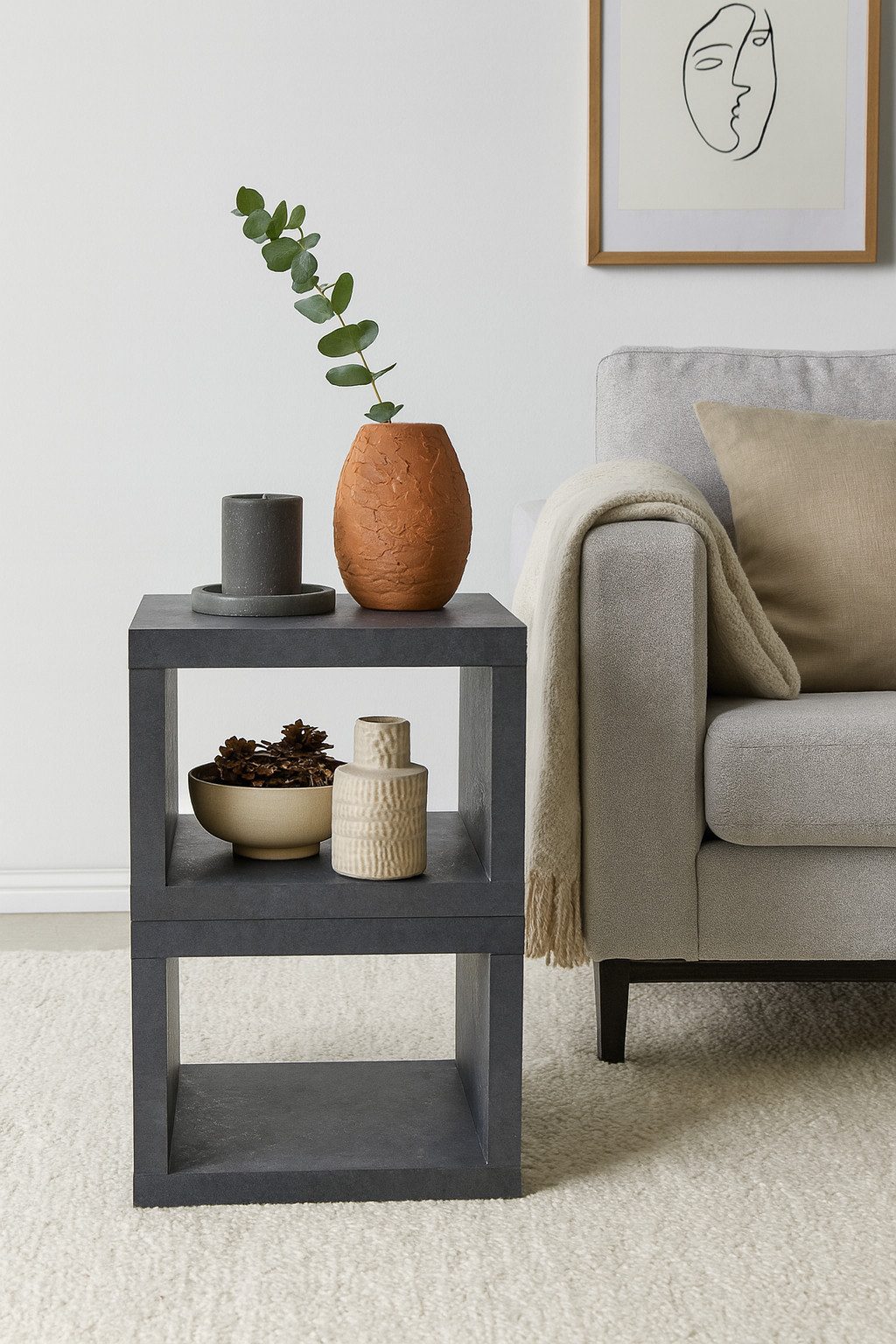 Mäusbacher Стеллажи-кубы (2er-Set) in graphit Dekor - 26x26x22 (BxHxT), 2er-Set