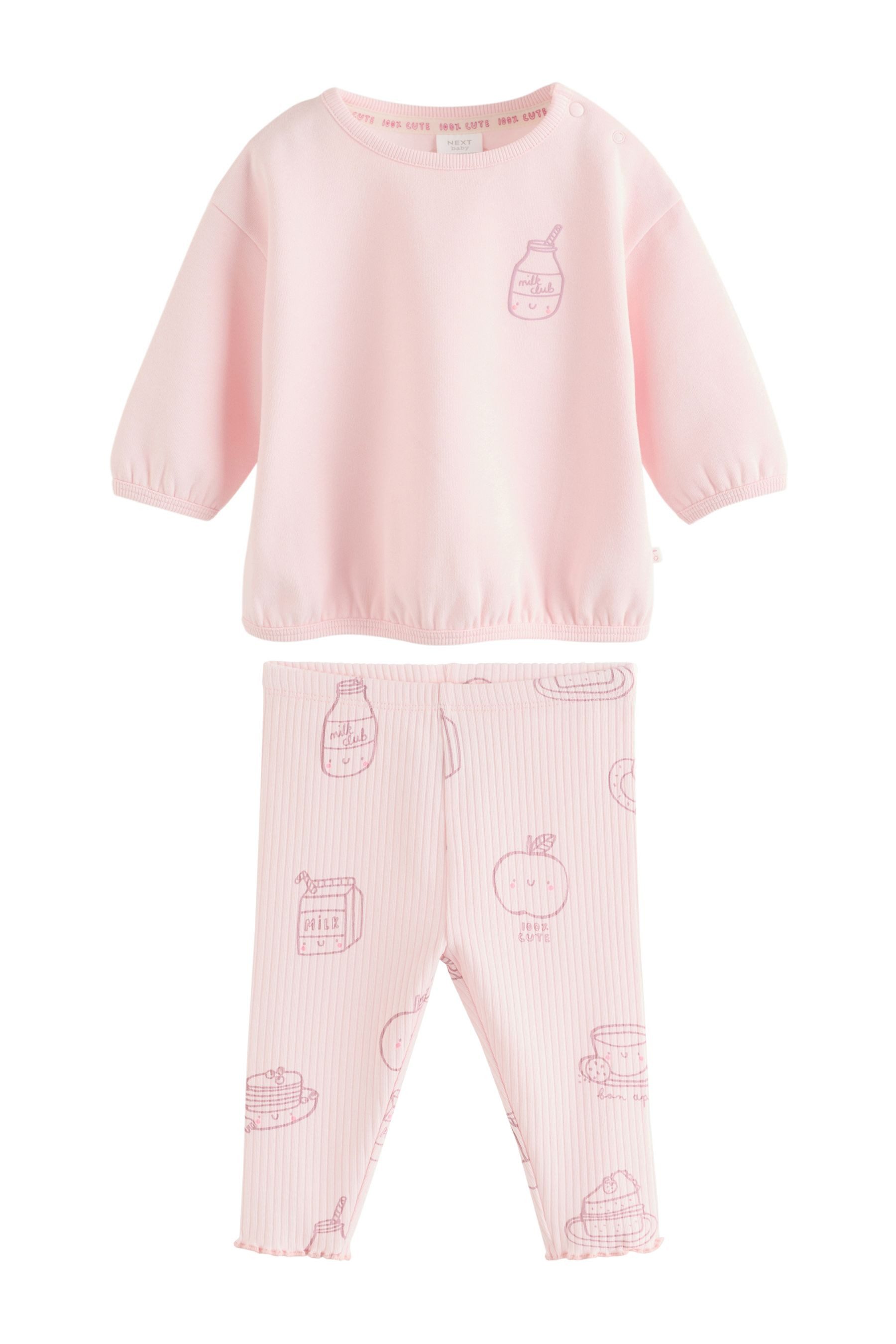 Top & Leggings 2-teiliges Baby-Set mit Sweatshirt und Leggings