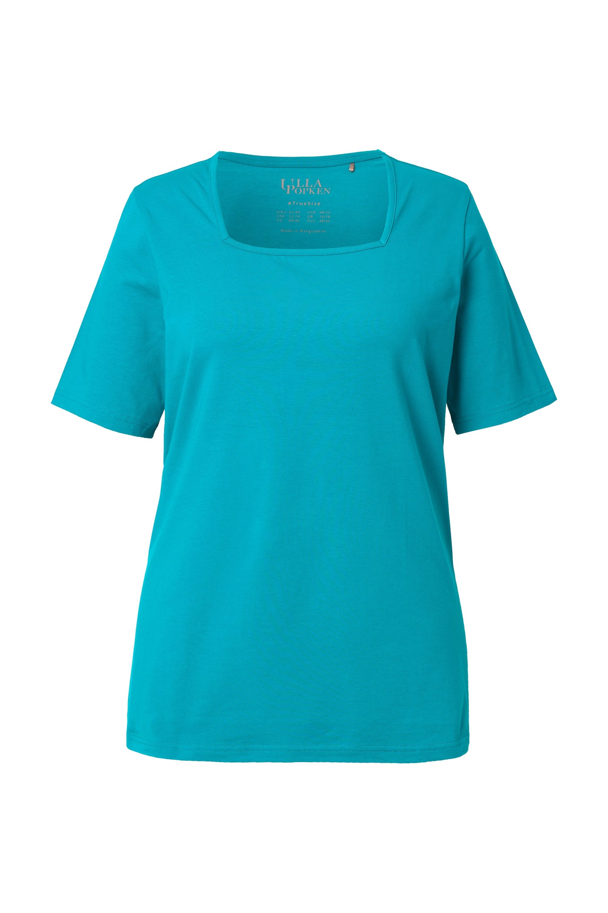 Ulla Popken T-Shirt T-Shirt A-Linie Carré-Ausschnitt Halbarm günstig online kaufen