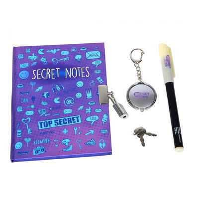SIMBA Tagebuch Secret Notes Set, mit geheimer Schrift nur mit UV-Licht sichtbar