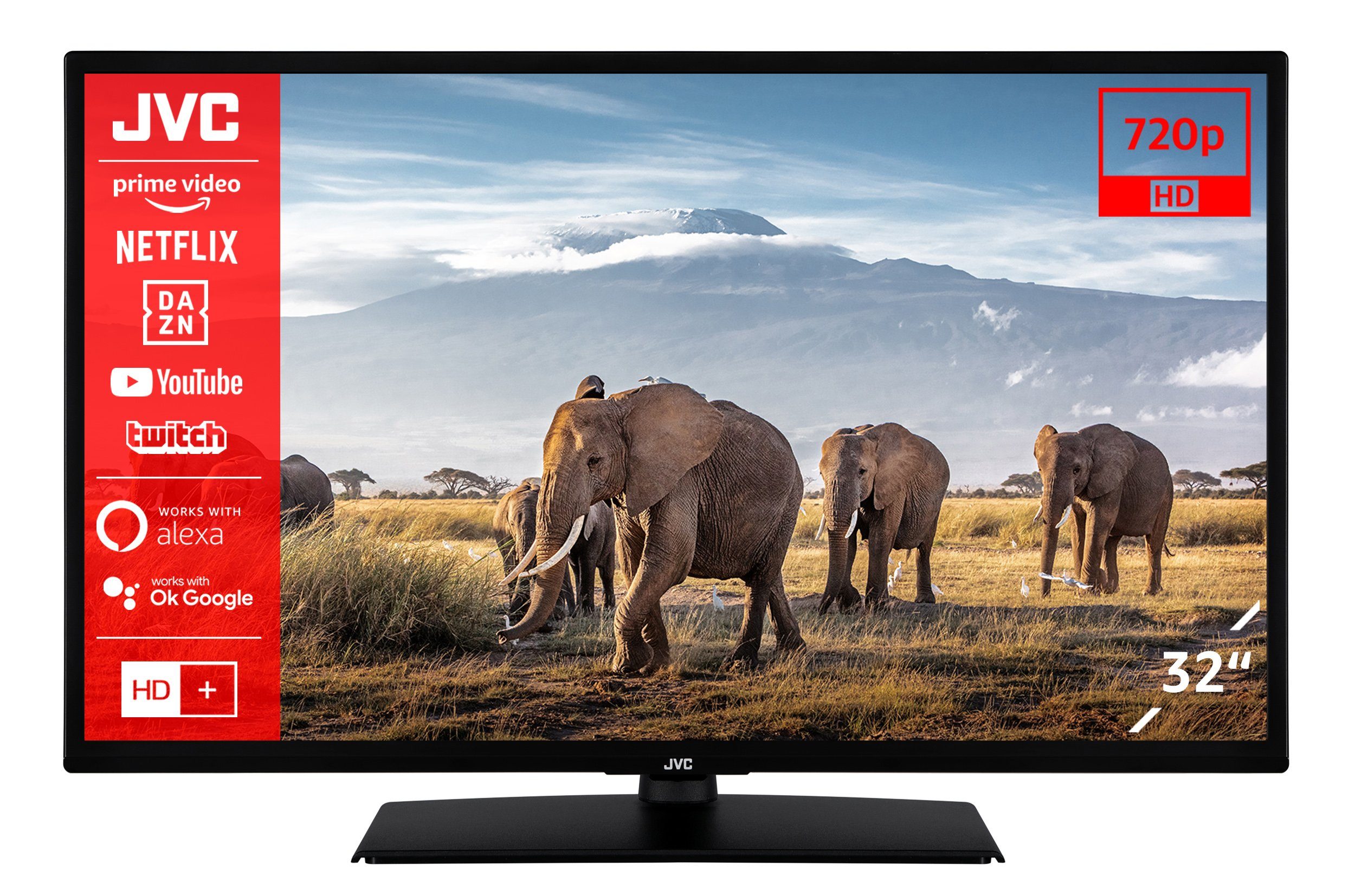 JVC LT-32VH5157 LCD-LED Fernseher (80 cm/32 Zoll, HD-ready, Smart TV, HDR, Triple-Tuner, Bluetooth, 6 Monate HD+ inklusive)