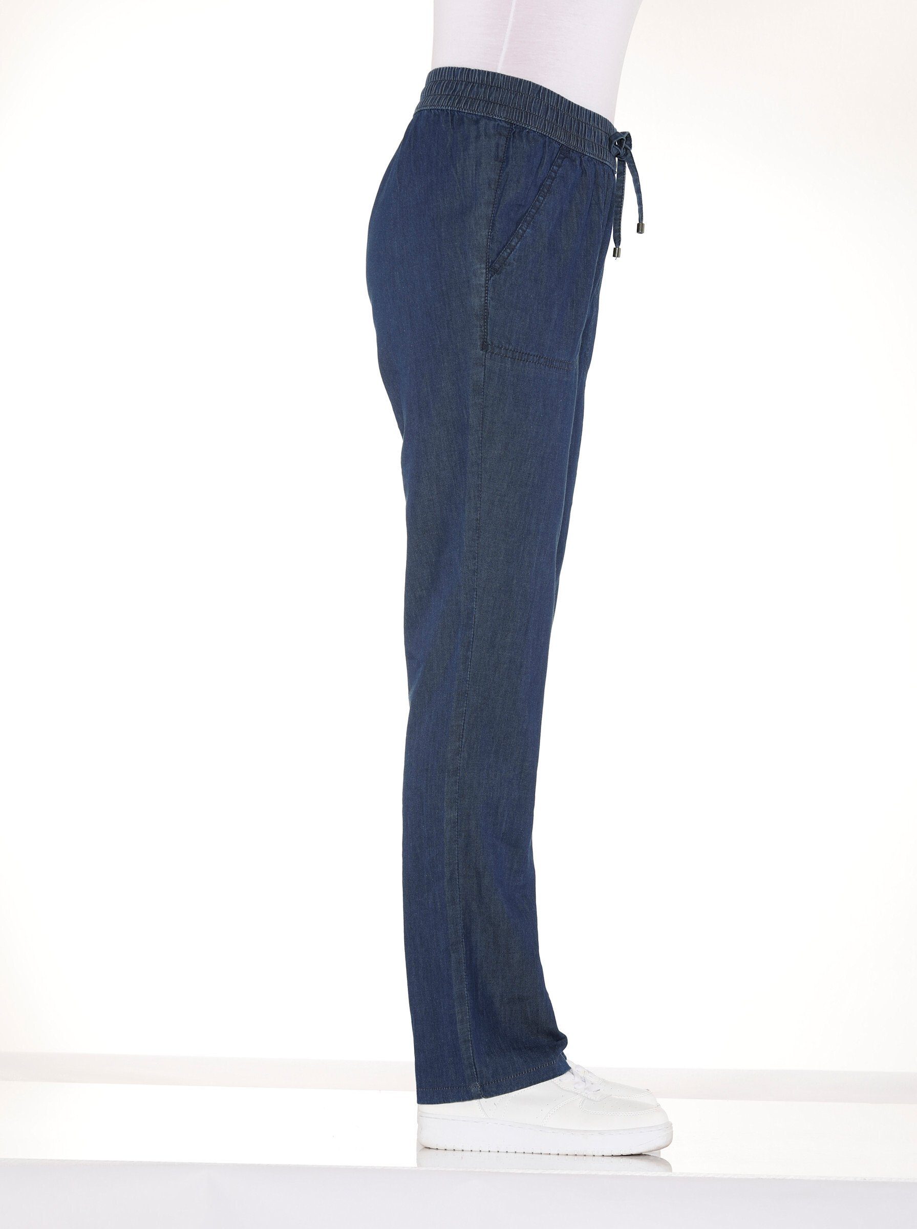 an! Sieh Jeans blue-stone-washed Bequeme