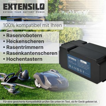 Extensilo kompatibel mit Yard Force SA800PRO, SA650B, NX80i, SA1000, SA600H, Akku Li-Ion 5000 mAh (25,2 V)