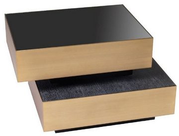 Casa Padrino Beistelltisch Luxus Beistelltisch Messingfarben / Anthrazitgrau / Schwarz 62 x 80 x H. 48 cm - Möbel - Luxus Qualität