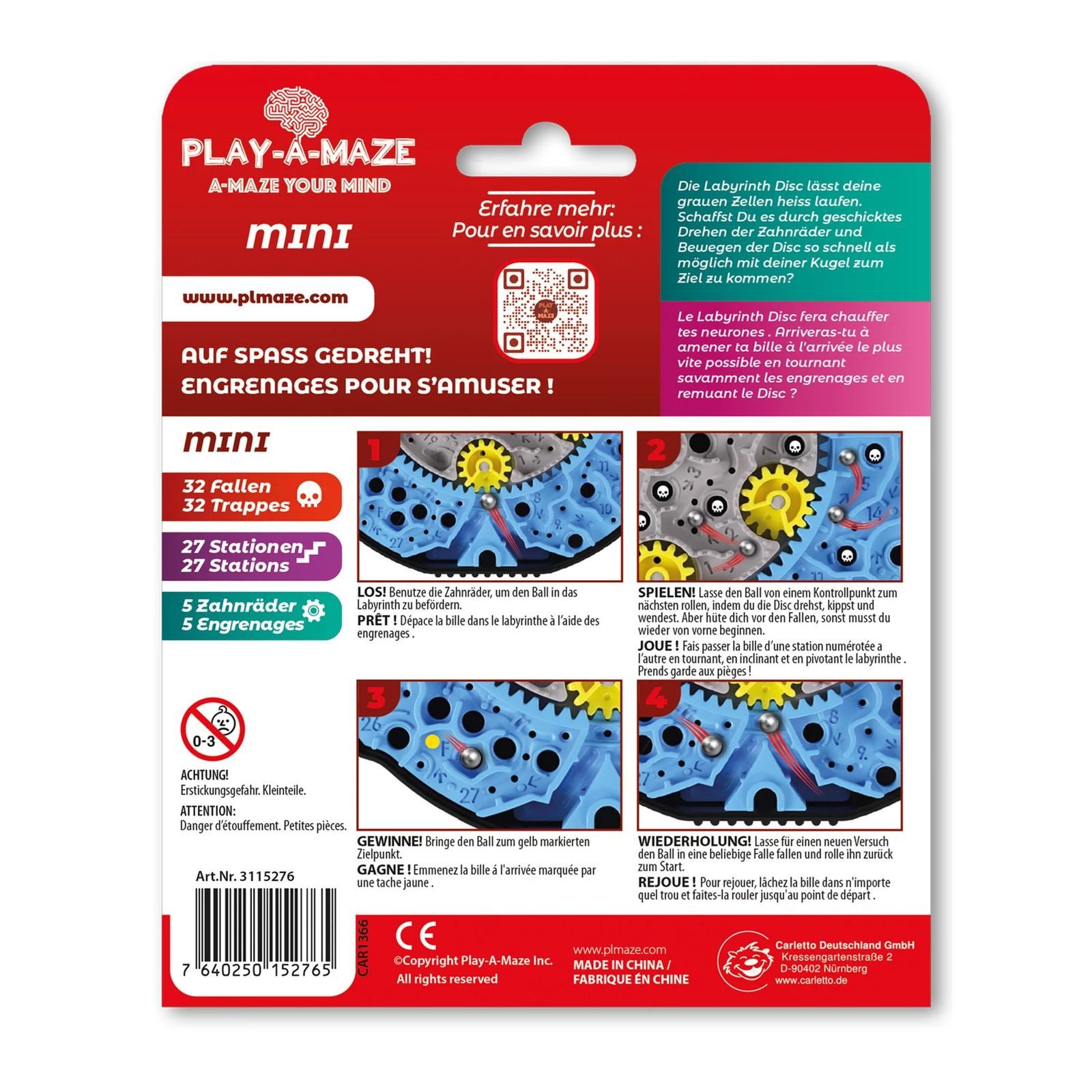 Play-A-Maze Spiel Play-A-Maze, Labyrinth Travel Disc