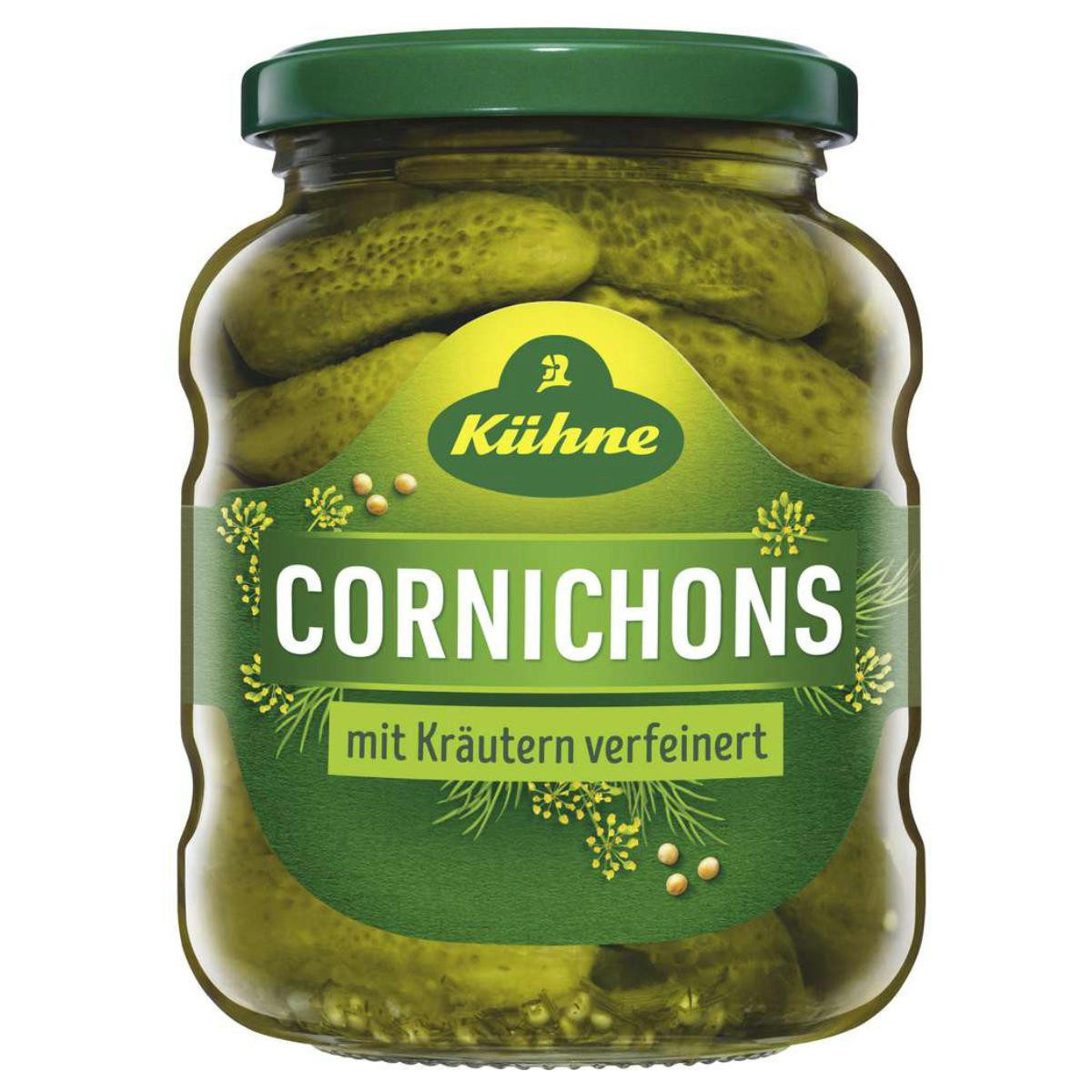 Kühne Gemüsekonserve, Kühne Cornichons Kräuter ATG 190g