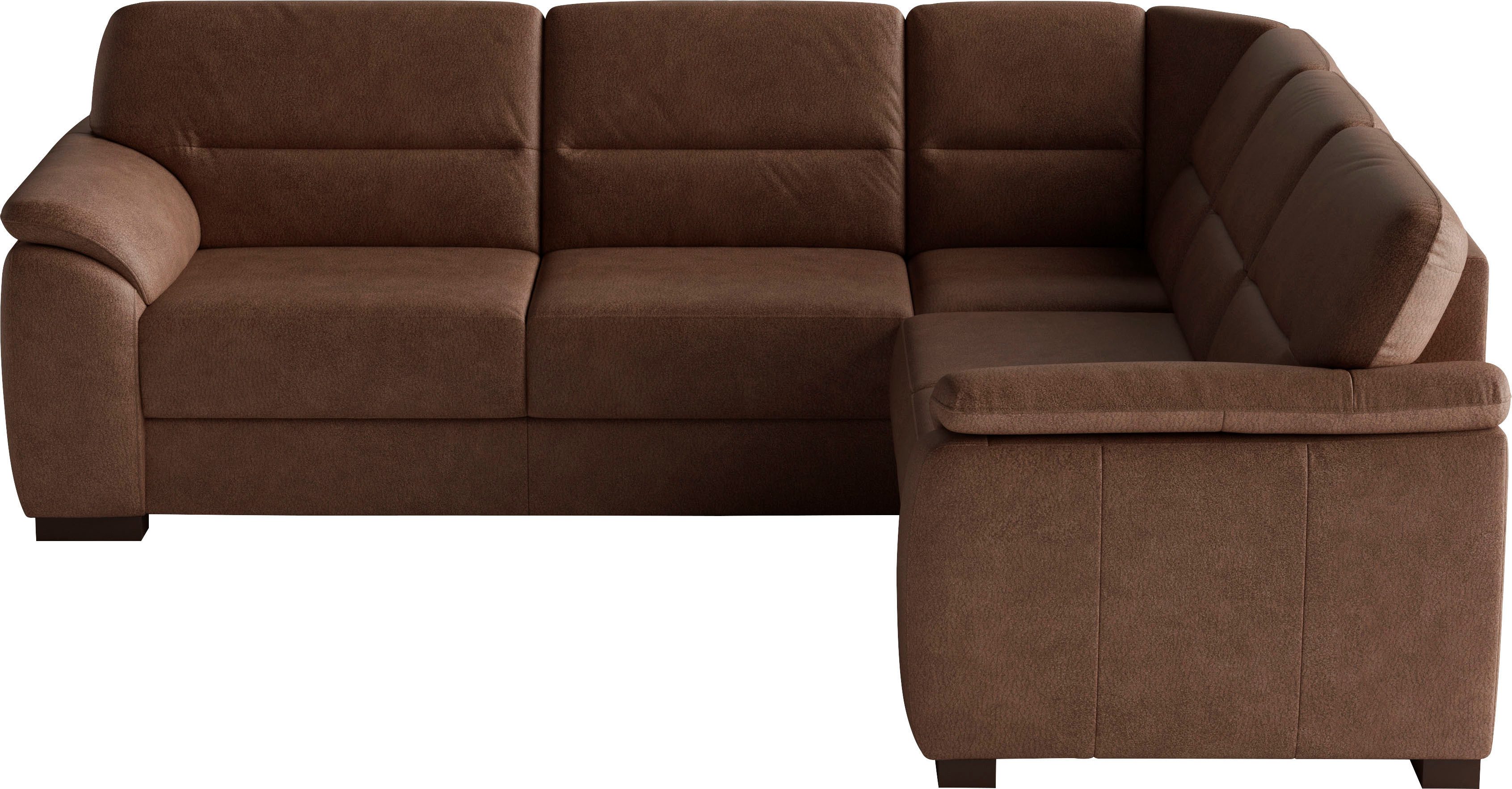 sit&more Ecksofa Montego L-Form, B: 255 cm, wahlweise mit Bettfunktion und Schubkasten