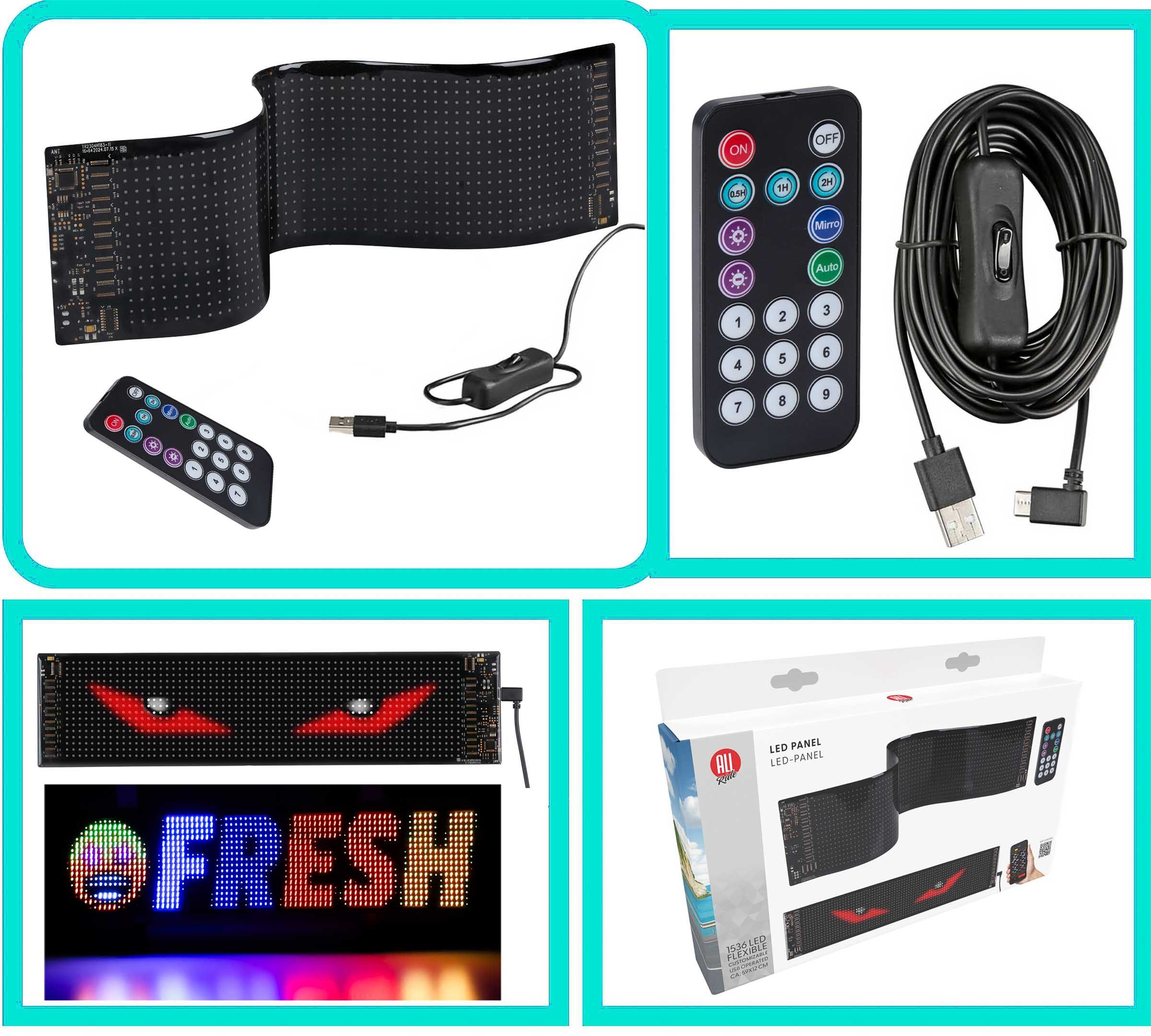 All Ride LED Panel Devil's Eye für LKW, Fahrerhausbeleuchtung, LED fest integriert, Farbwechsler, LKW Teufelsaugen