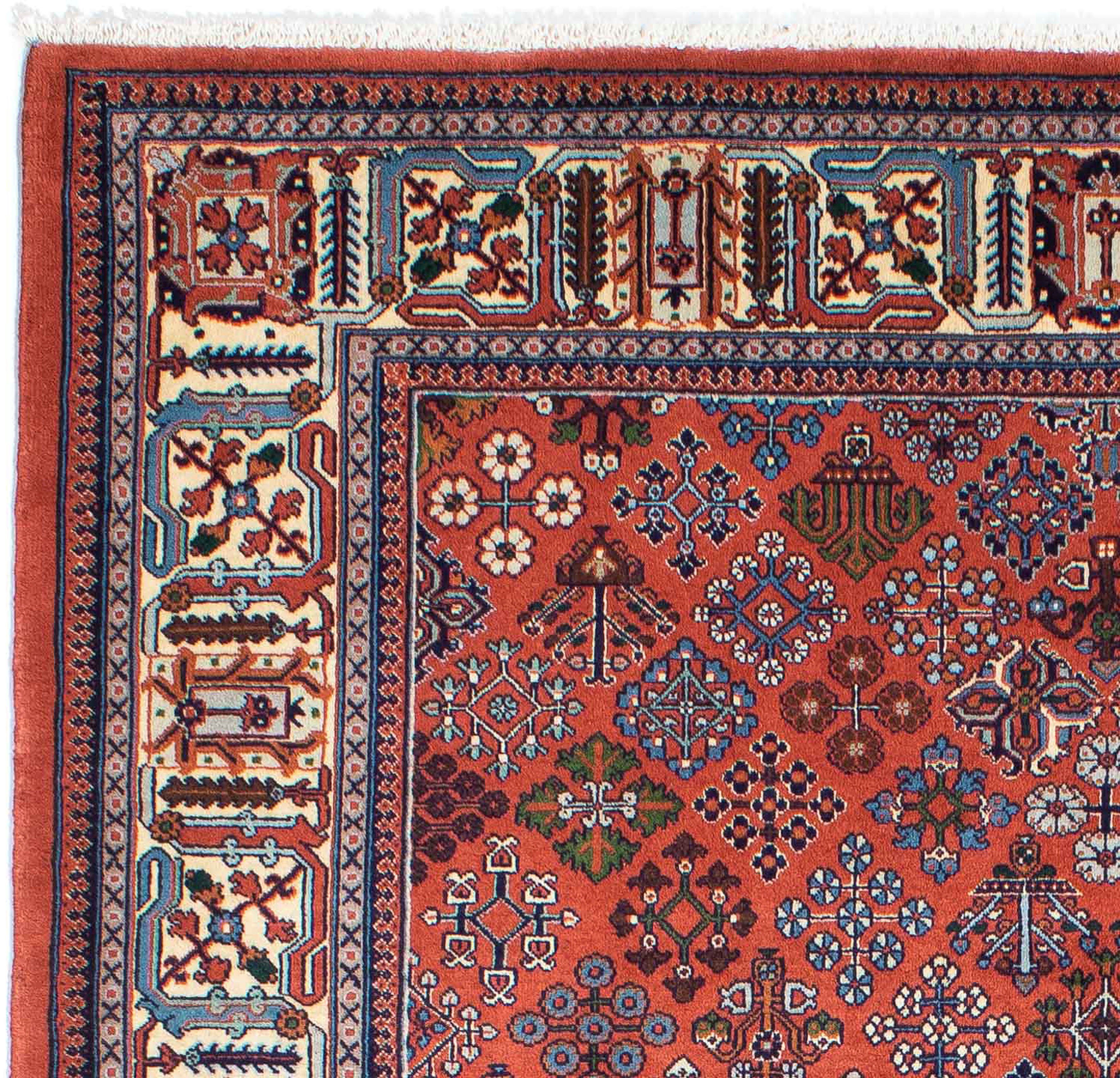 Orientteppich Perser Einzelstück Handgeknüpft, rechteckig, mit 169 - Zertifikat Höhe: - 10 x mm, hellrot, morgenland, - Wohnzimmer, Nomadic cm 242