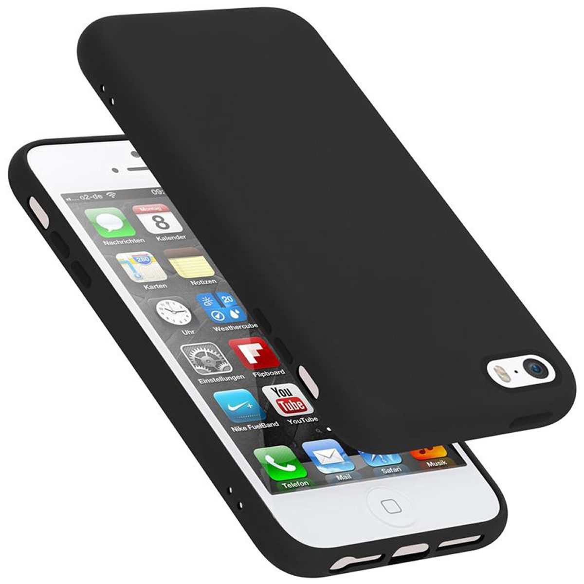 Cadorabo Handyhülle für iPhone 5 / 5S / SE 2016 Hülle Apple iPhone 5 / 5S / SE 2016, Flexible Hülle TPU Silikon Schutzhülle Back Cover Case